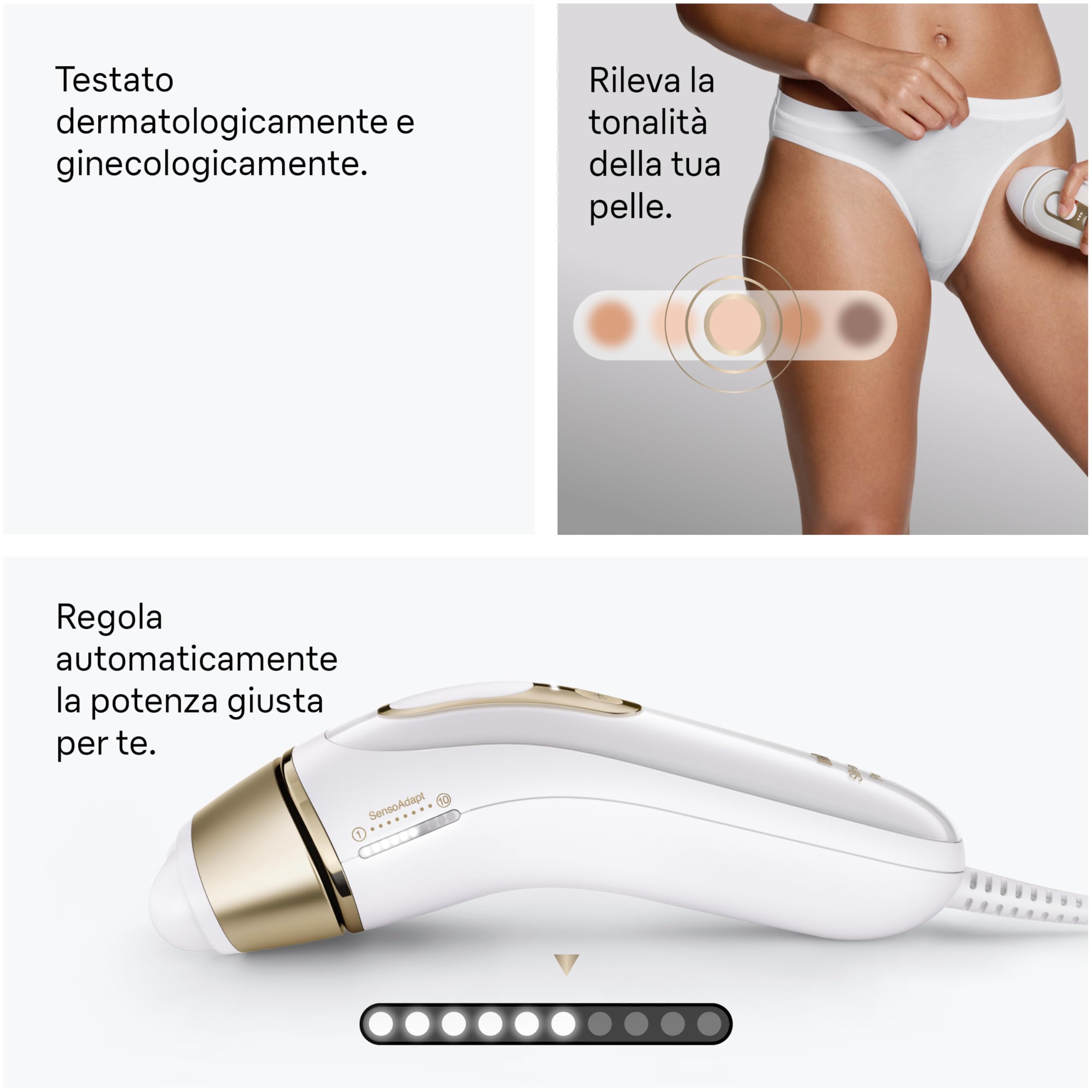 Braun Silk·Expert Pro 5, Epilatore Luce Pulsata Smart, Epilazione Laser Peli Donna a Casa, Riduzione Permanente dei Peli, con 3 Testine, Custodia e Rasoio Gillette Venus, Pl5321