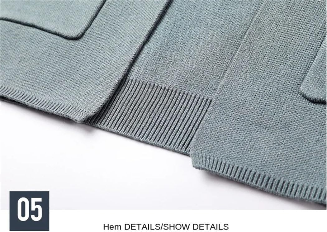 Men's Korean Knitted Cardigan Sweaters Winter Long Sleeve V-Neck Business Casual Coat