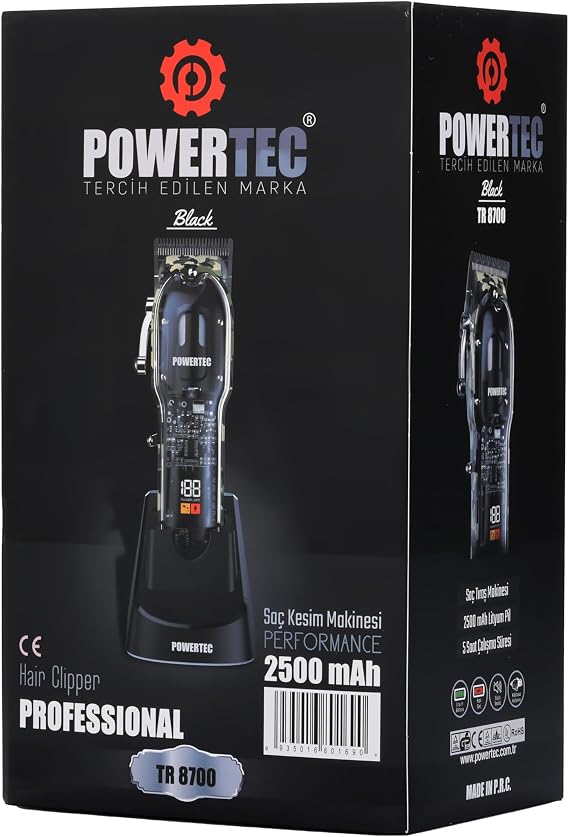 Powertec TR-8700 Hair Beard Shaver (Black)