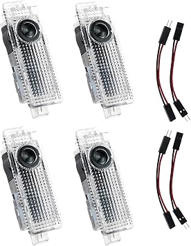 Car Door Lights, 4 Pack LED Door Projector Logo Lights, Wireless Welcome Puddle Lights, Ghost Shadow Lights Compatible with 3/5/6/7/X1/X2/X3/X4/X5/X6/X7/Z/M/GT Series