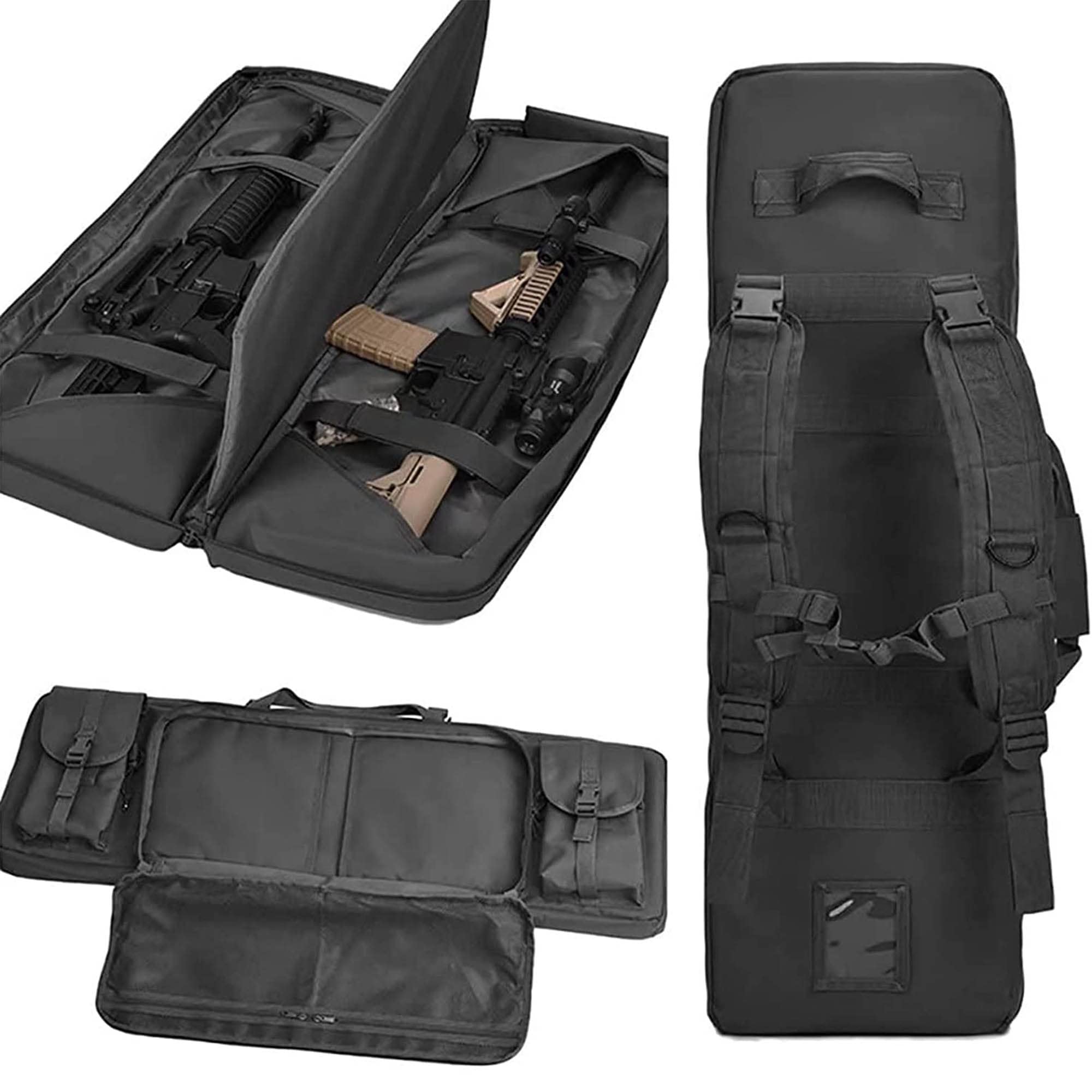 Futerały na karabiny Tactical Rifle Case Podwójne etui na karabiny Outdoor Airsoft Gun Bag Torby na broń do karabinów i pistoletów Futerał na broń Torby na karabin do strzelnicy