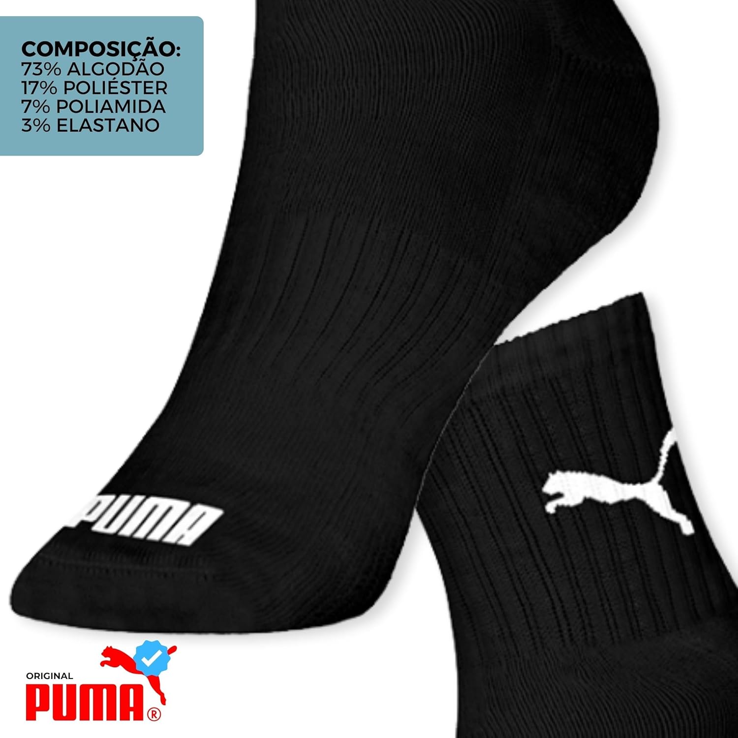 Kit 06 Pares Meia Puma Cano Médio Esportiva Everyday Algodão Adulto Unissex em promoção! Veja a oferta e mais achadinhos de Moda íntima 7 Hoje é o melhor dia para comprar Kit 06 Pares Meia Puma Cano Médio Esportiva Everyday Algodão Adulto Unissex com aquele preço maroto! Promoção! Aproveite a oferta! 7