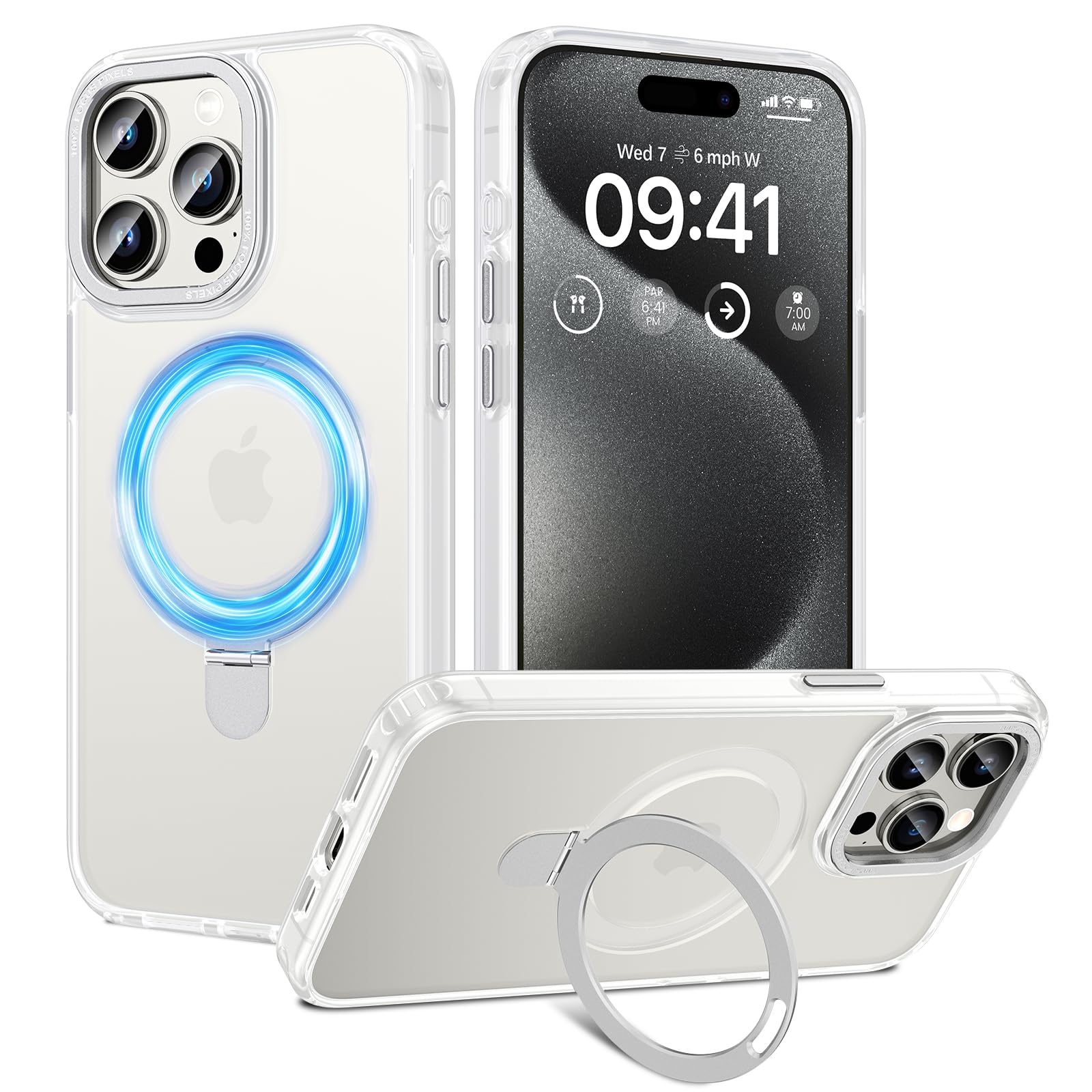Custodia Integrale Antiurto Per IPhone 15 Pro Max Con Supporto Magnetico E Protezione Schermo [MagSafe]