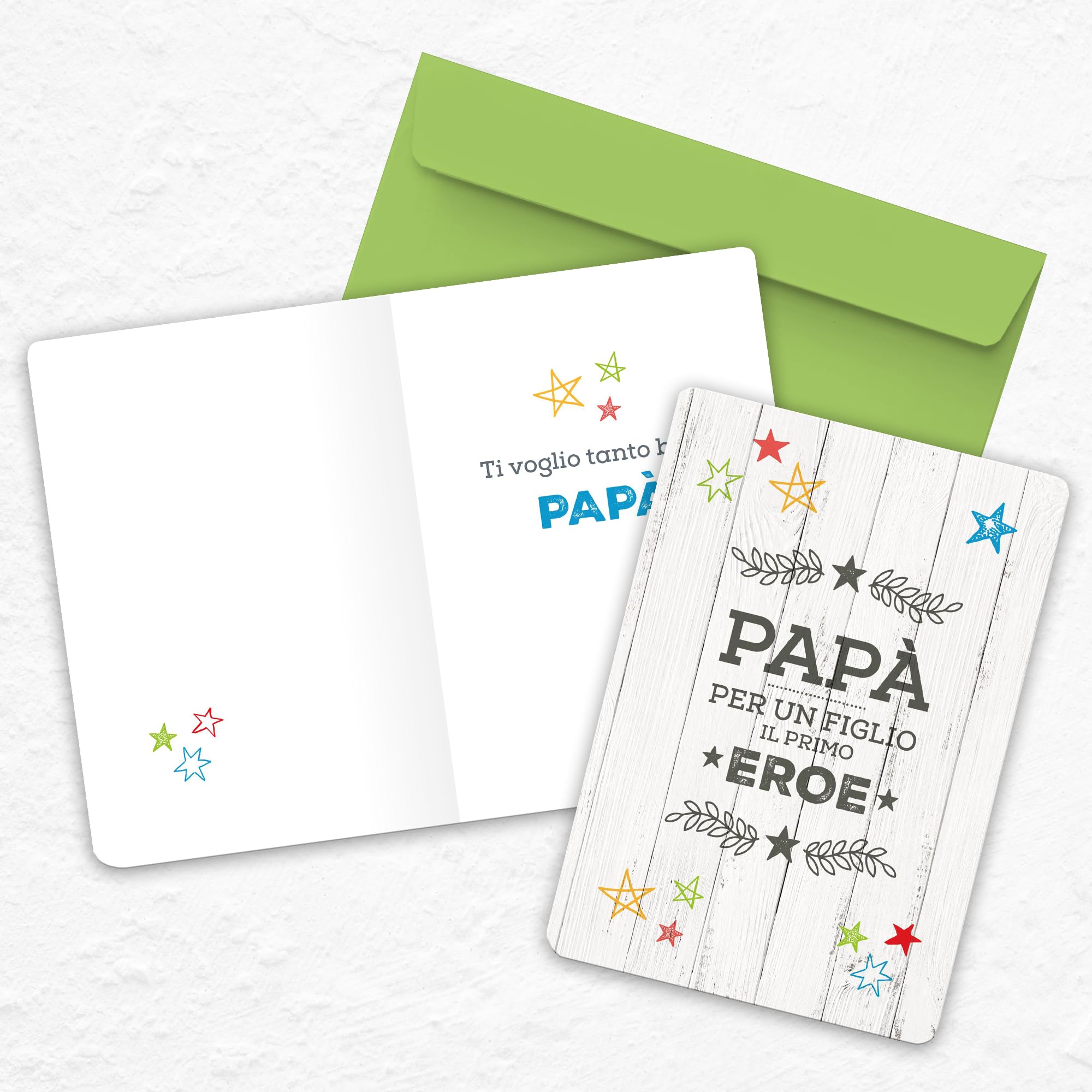 LINA OFFICINE GRAFICHE CREATIVE Papa Card for a Son The Real Hero