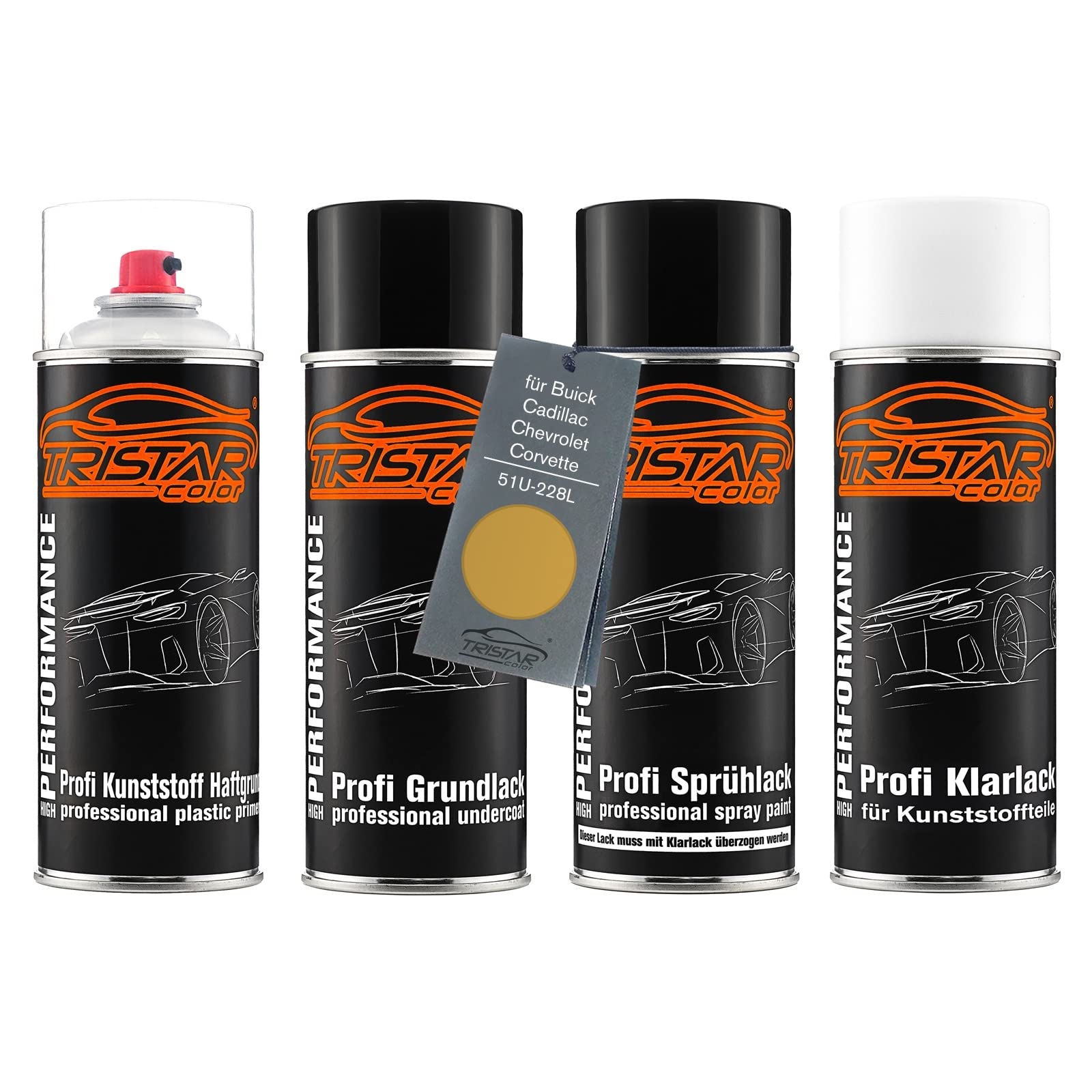 TRISTARcolor Kit peinture plastique pour Buick 51U-228L Yellow Green Metal.