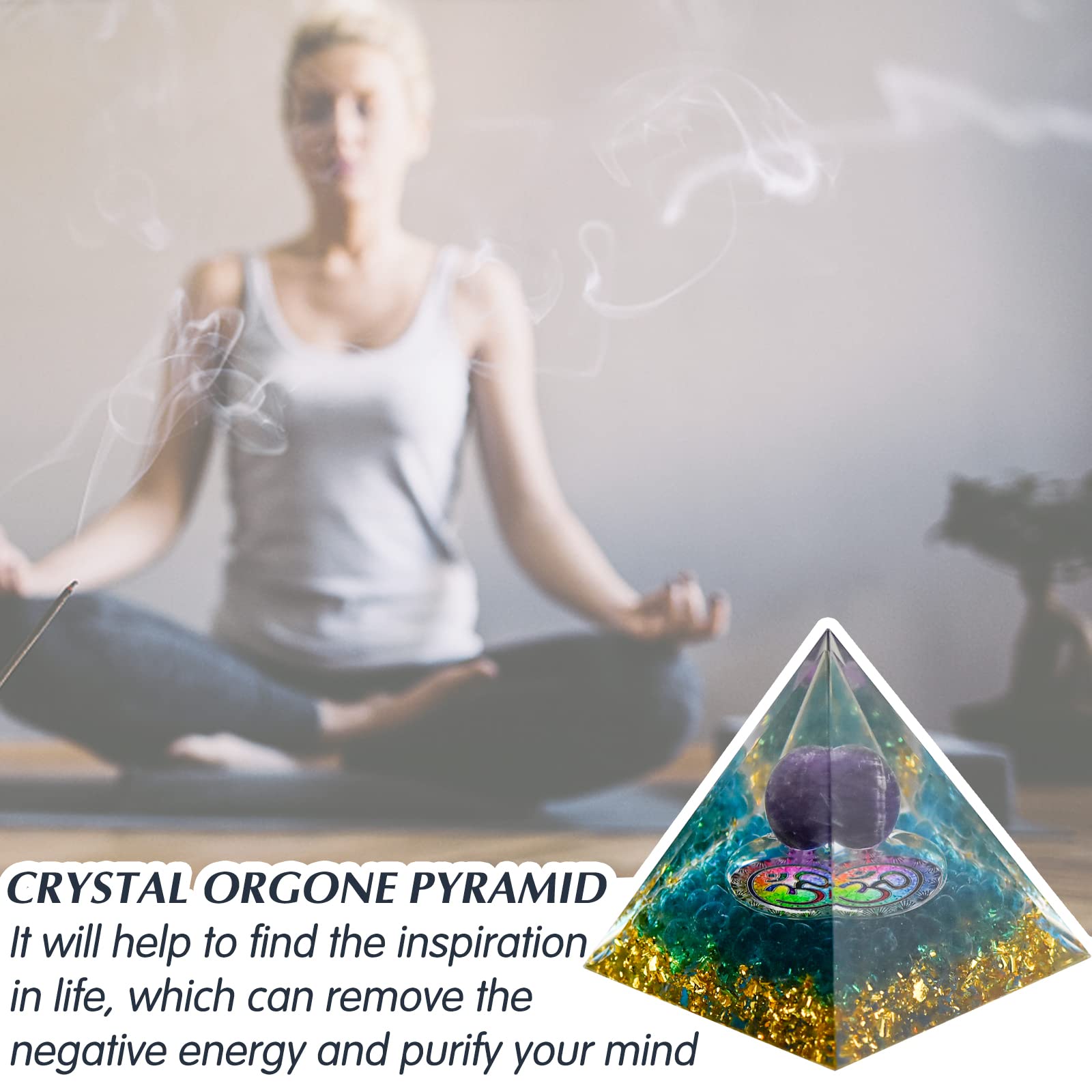 Piramide Di Cristallo Di Ametista - Per Protezione EMF, Meditazione Ed Energia Positiva - Foto 8