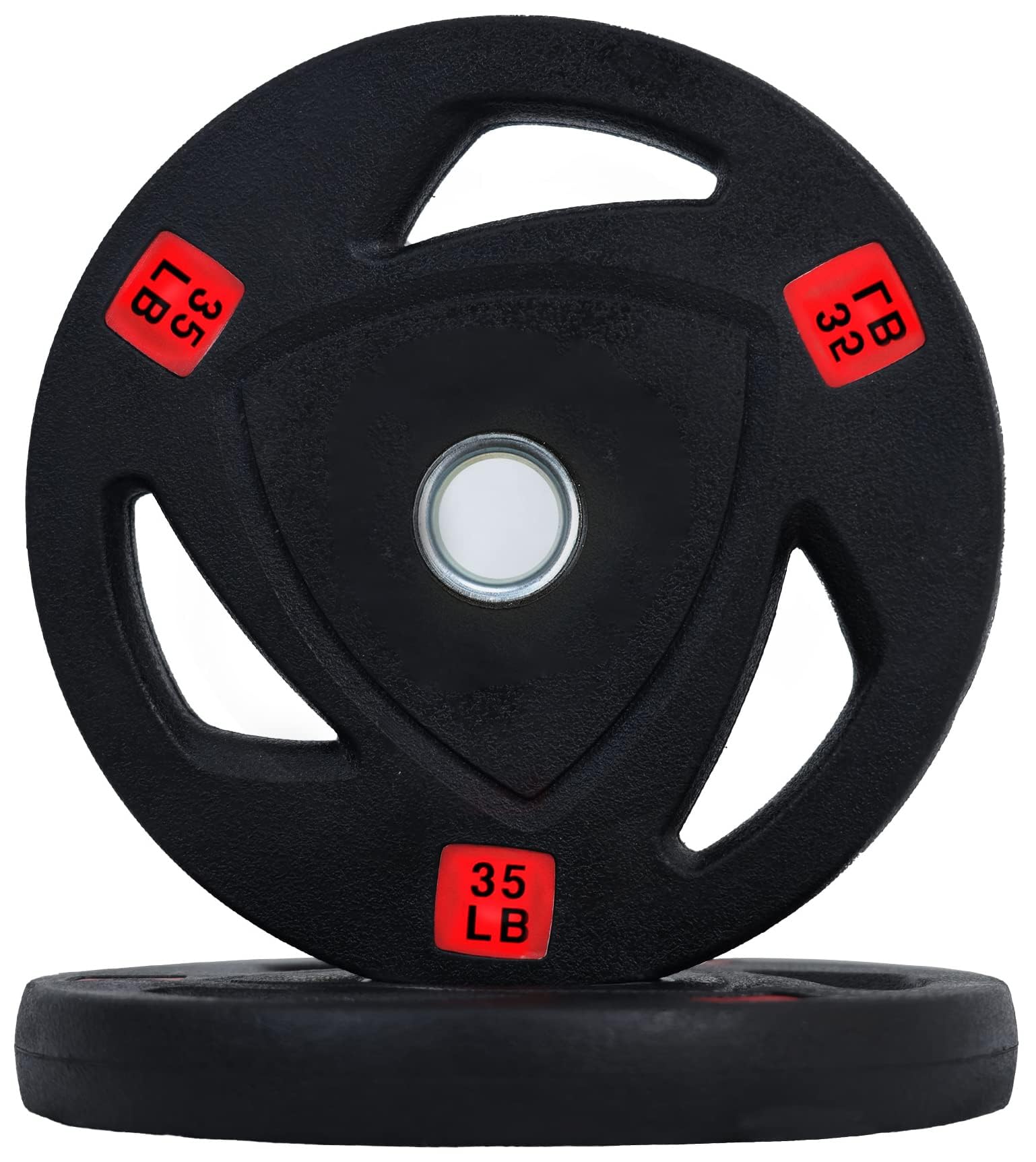 Fitvids standard Cast Iron 1-inch Weight Plate for Strength Training & Weightlifting, Rubber Coate Style, Multiple Weights Available