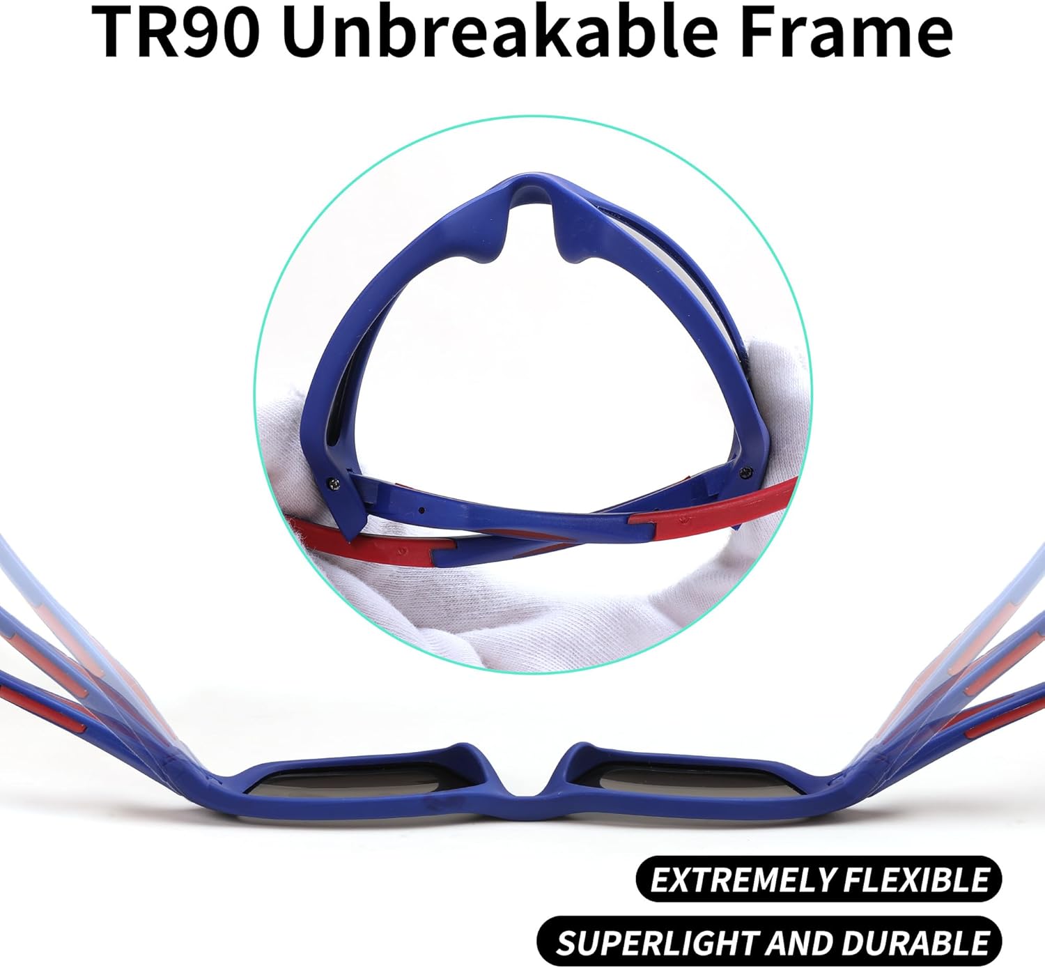 FEISEDY Kids Polarized Sunglasses TR90 Sports Cycling Glasses UV400 for Boys Girls Age 3-10 B0160