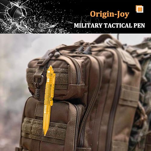 Miniatura 6 de Origin-Joy Paquete de 2 bolígrafos tácticos militares de acero de tungsteno, bolígrafo multifuncional EDC de autodefensa con 8 repuestos de