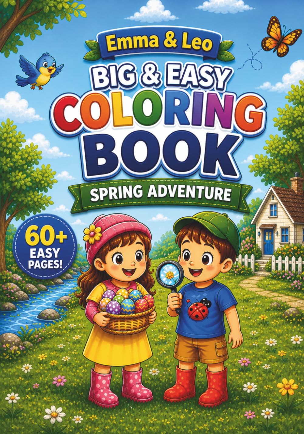 Emma & Leo – Spring Adventure: A Spring Coloring Book for Kids with Positive Stories - Seasonal Adventures – Book 2 (Emma & Leo – Seasonal Adventures)