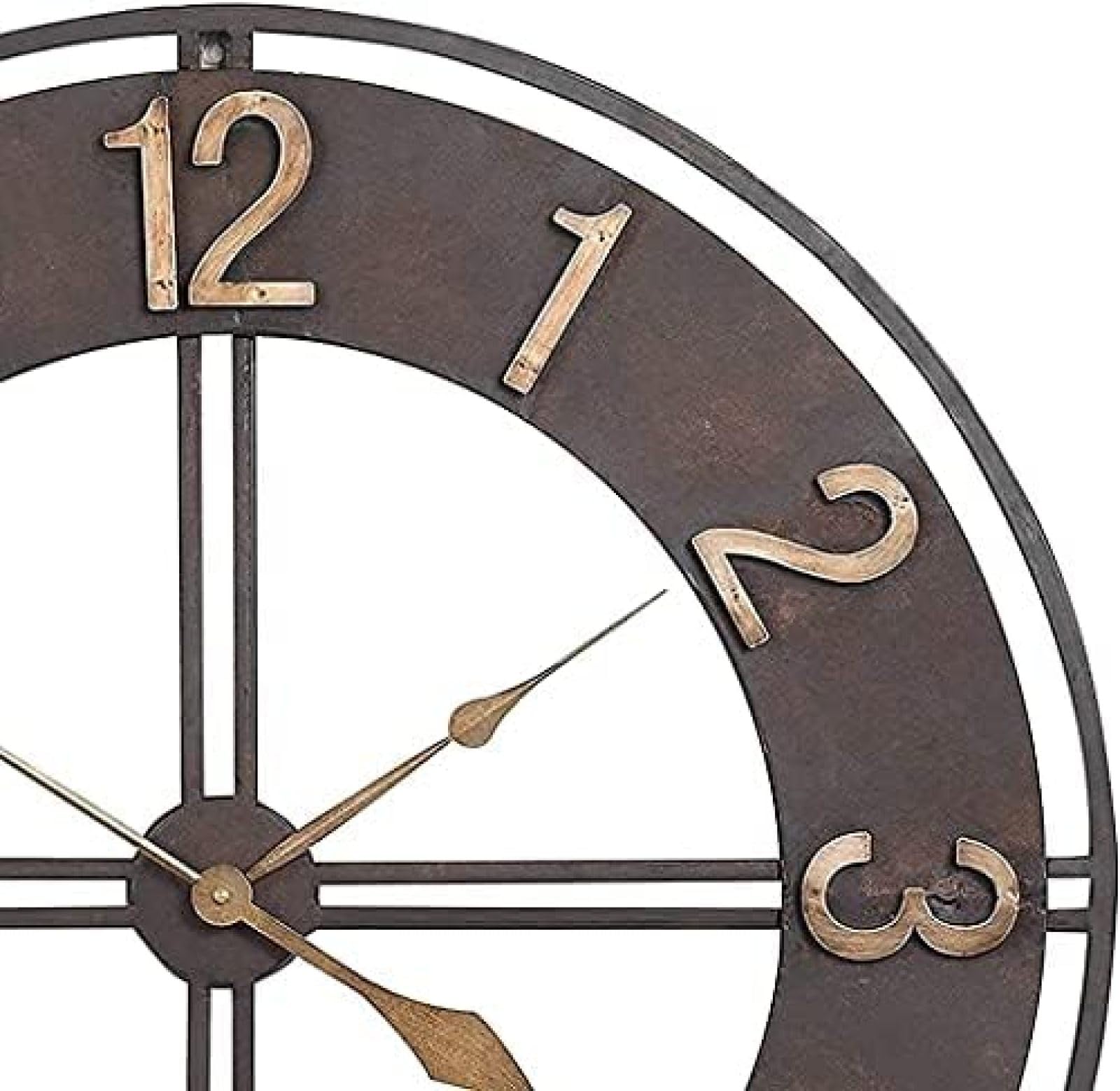 Orologio da Parete da Giardino Grande da 60 Cm, Orologio da Giardino con Quadrante Aperto, Orologio da Esterno Impermeabile in Metallo, per Interni Ed Esterni, per Soggiorno, Orologio Gigante Mode