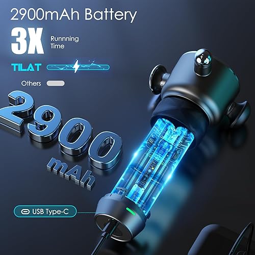 Miniatura 5 de Pistola masajeadora de tejido profundo, pistola de masaje muscular vibratoria inalámbrica, masajeador de mano de liberación rápida para espalda,