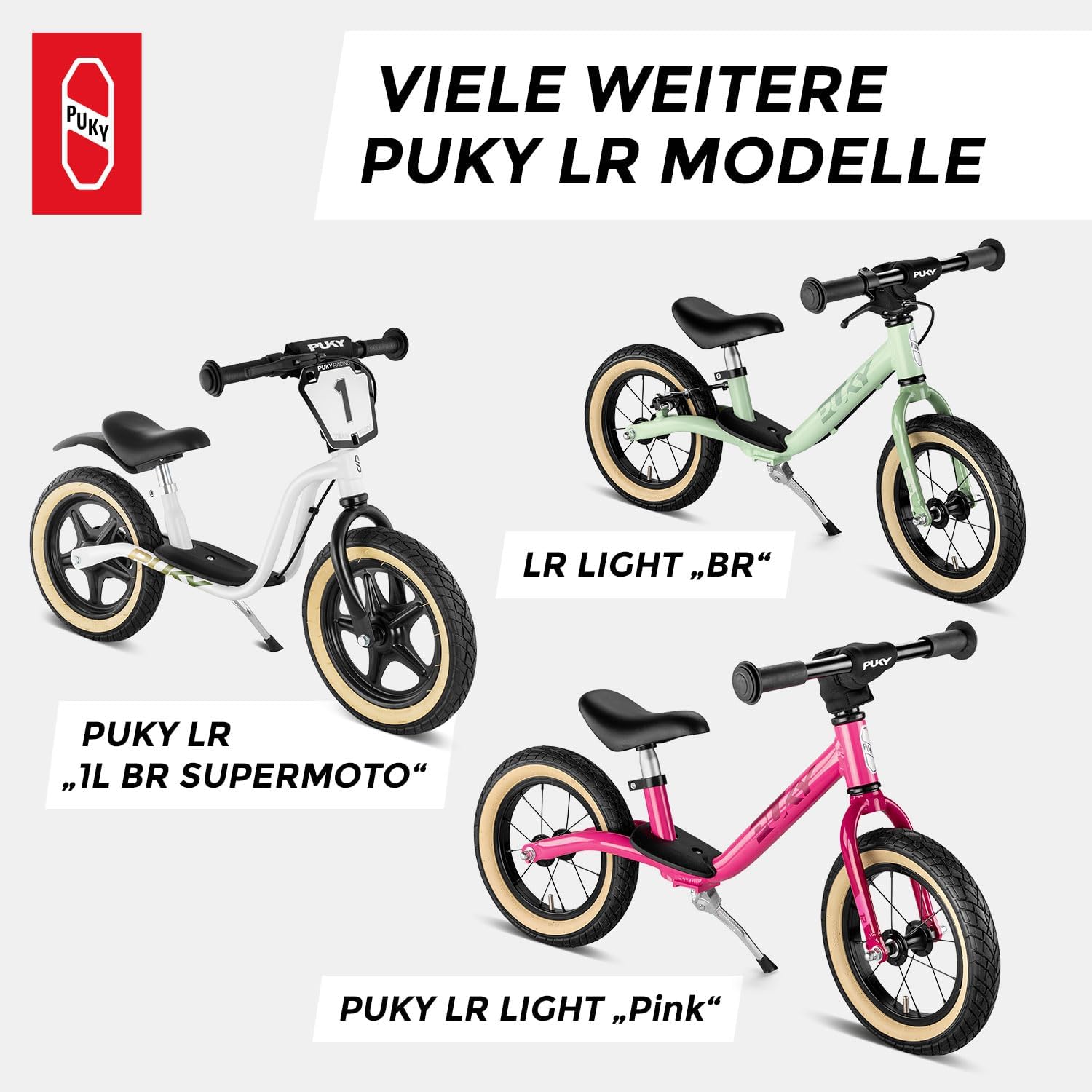 PUKY LR Light Laufrad Blau | Hochwertige Luft-Bereifung | Niedriger Einstieg | Einstellbarer Lenker & Sattel | Sicherheitsfeatures | Stylisches Retro-Blau Design | Nur 3,3 kg | Ab 2 ½ Jahren