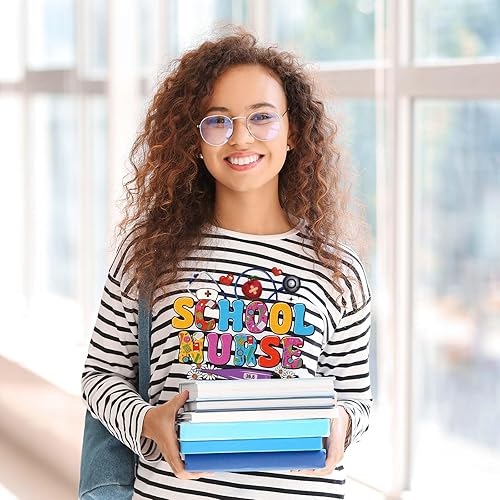 Miniatura 5 de JarThenaAMCS 15 hojas de calcomanías para planchar para enfermera, diseño retro de hospital, calcomanías de vinilo de transferencia de calor, varios