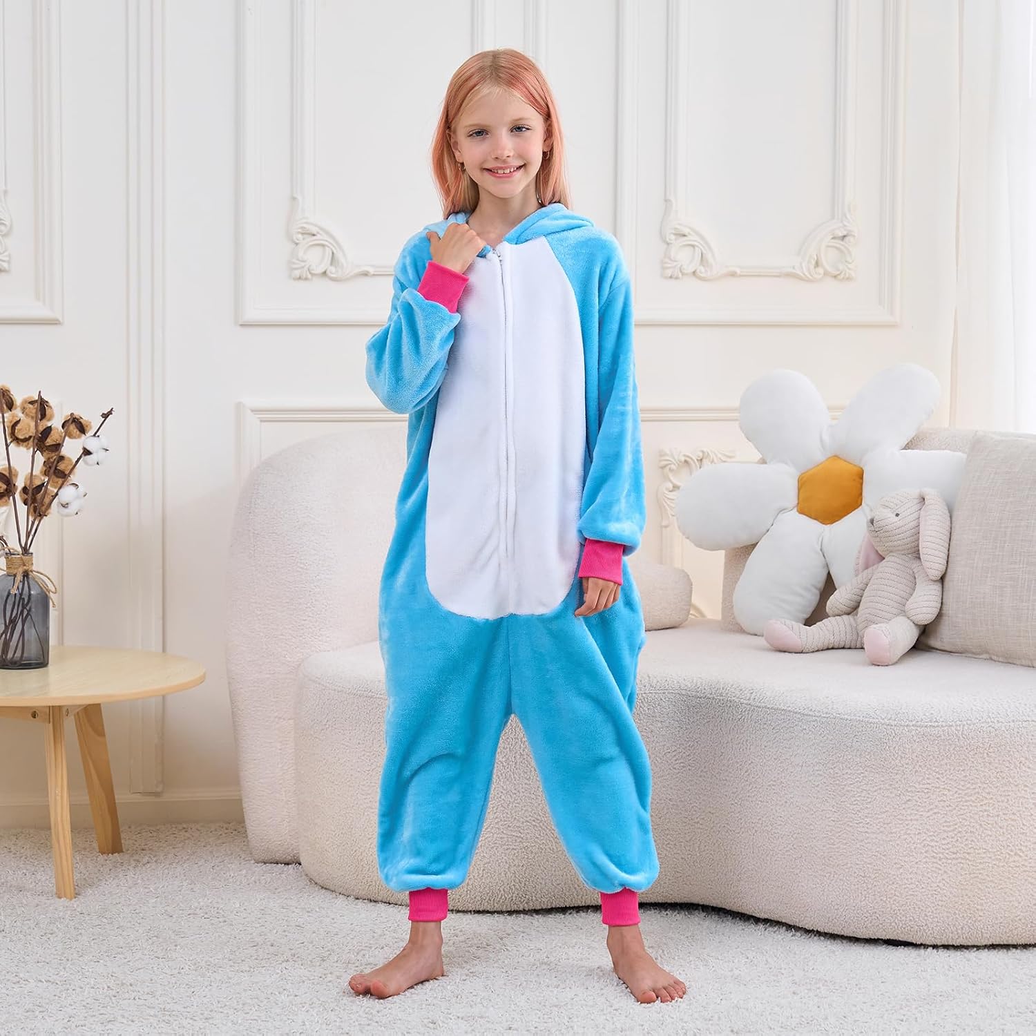 Kids Onesie Pajamas, Flanne Children Animal Halloween Costume, One Piece Cosplay Homewear for Girls Boys - Image 4