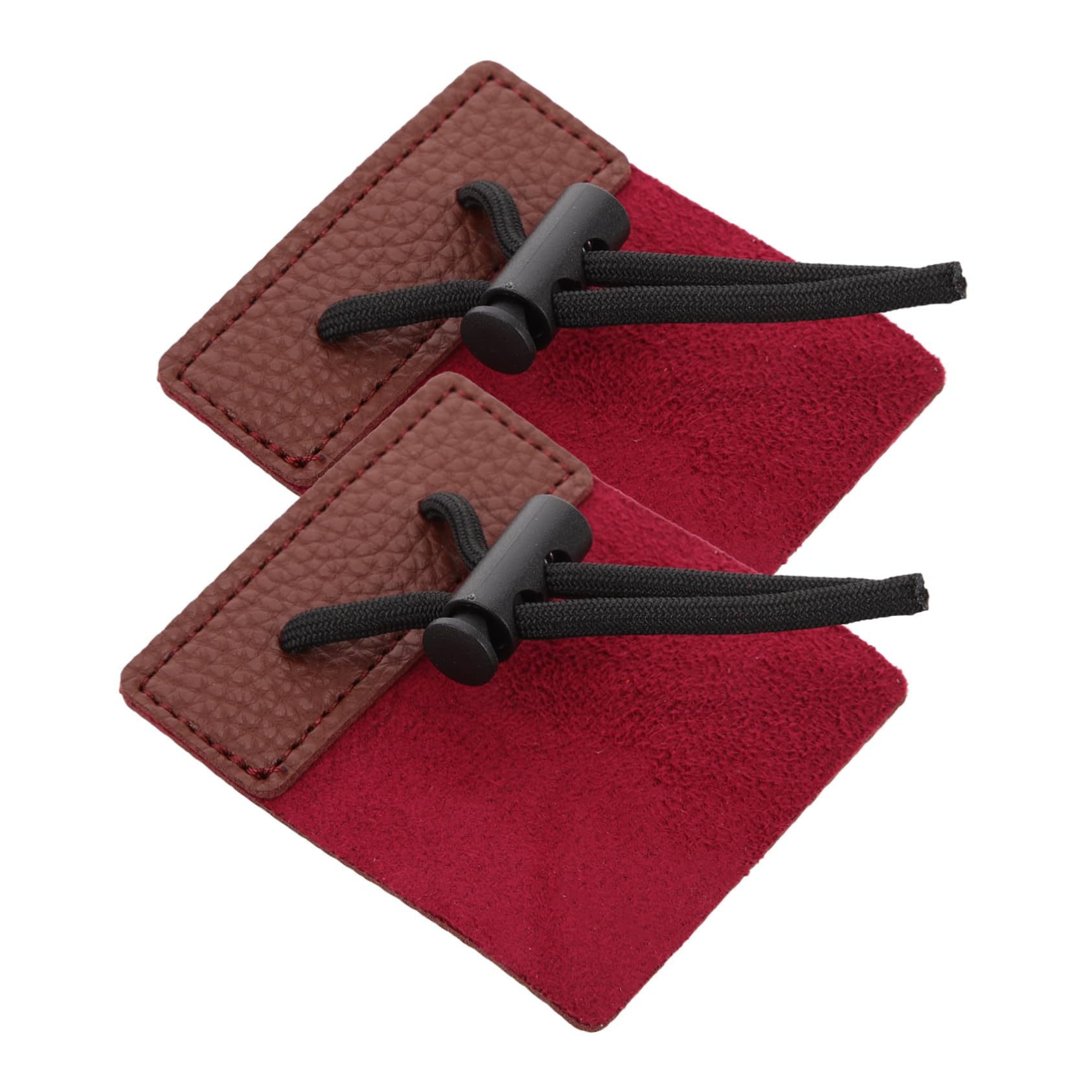 KESYOO 2Pcs Finger Tab Protector Leather Finger Protector for Practice Dual Design Comfortable Fit for Traditional Recurve Deep