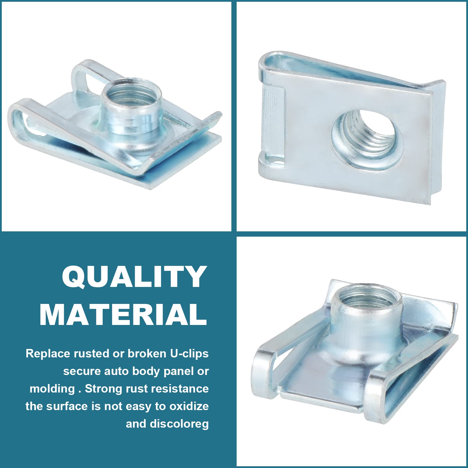 HSEAMALL 115PCS U Clip Nut With Screw Assortment Kit,Auto Clips Fasteners Universal Car Mounting Clip Rivets For Bumper Dash Door Panel Interior