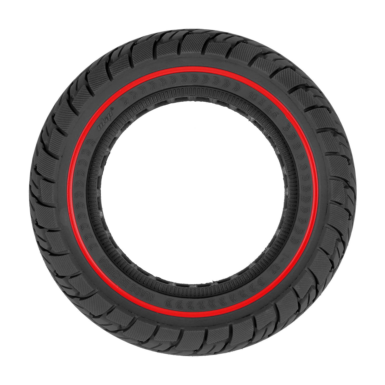 10 x 2.5 Honeycomb Tire, Air pocket tyre, Slot 37mm for Kugoo M4, Kugoo M4 pro, Sealup Electric Kick Scooter (red)