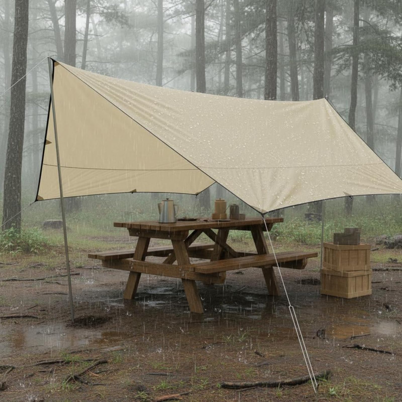 SNAPPSY Multi-Use Hex Tarp Tent Lightweight Camping Tarp Shelter