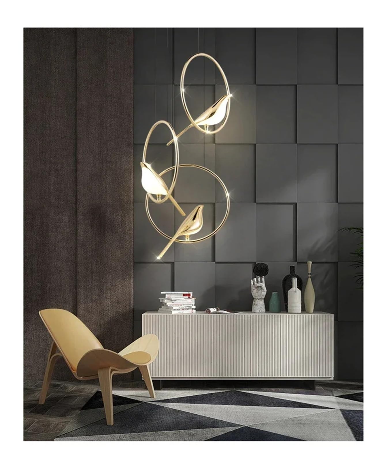 Suspension LED moderne pour remplacer un vieux lustre et moderniser l'éclairage de votre cuisine