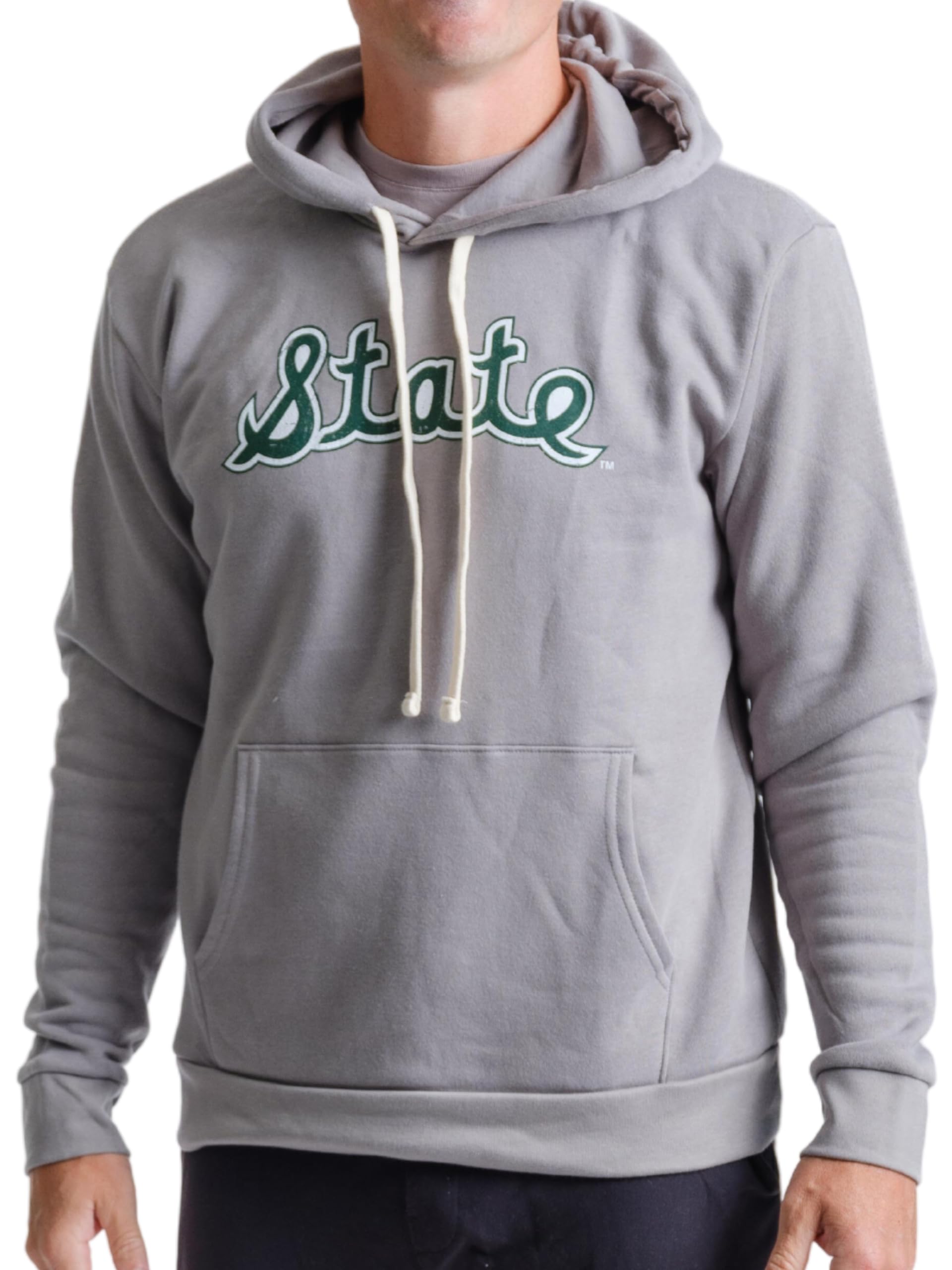 Michigan State University Spartans State Script Basketball Hoodie Sweatshirt