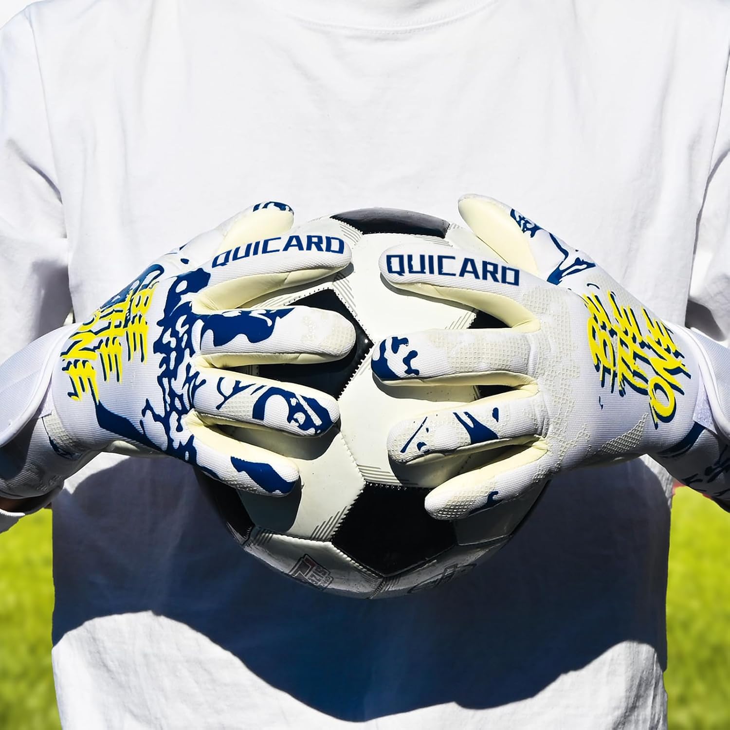 Gants de gardien de but - Bonne adhérence - Gants de football pour enfants - Tailles 6 à 10 - Récepteur puissant pour adolescents, adultes, enfants