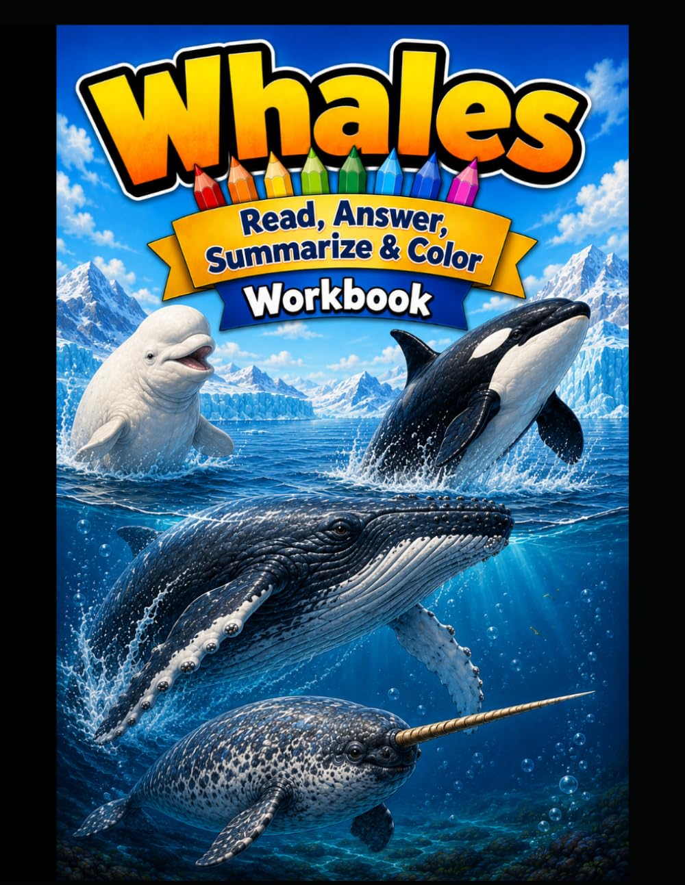 Whales Workbook: Read, Answer, Summarize & Color (Read, Color & Answer Workbook Series)