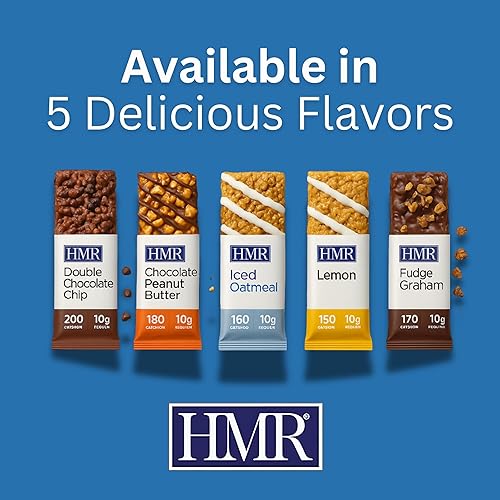 Miniatura 7 de HMR Bar, Barra de proteína de avena helada  Snack nutritivo para apoyar el mantenimiento del peso  Postre bajo en calorías  0.35 oz de proteína  24