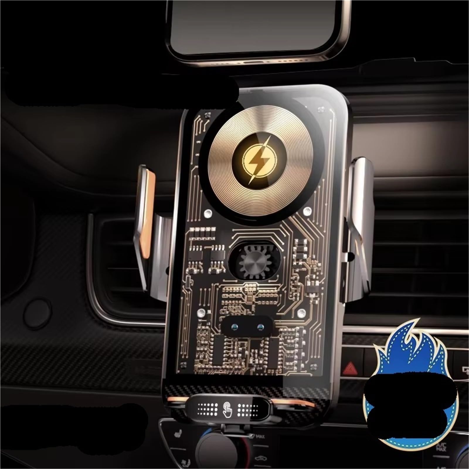 Per Iphone Universale Auto Telefono Supporto 66w Caricabatterie Wireless Cellulare Auto Telefono Culla Intelligente Infrarosso Aria Sfiato Clip Porta Cellulare Auto