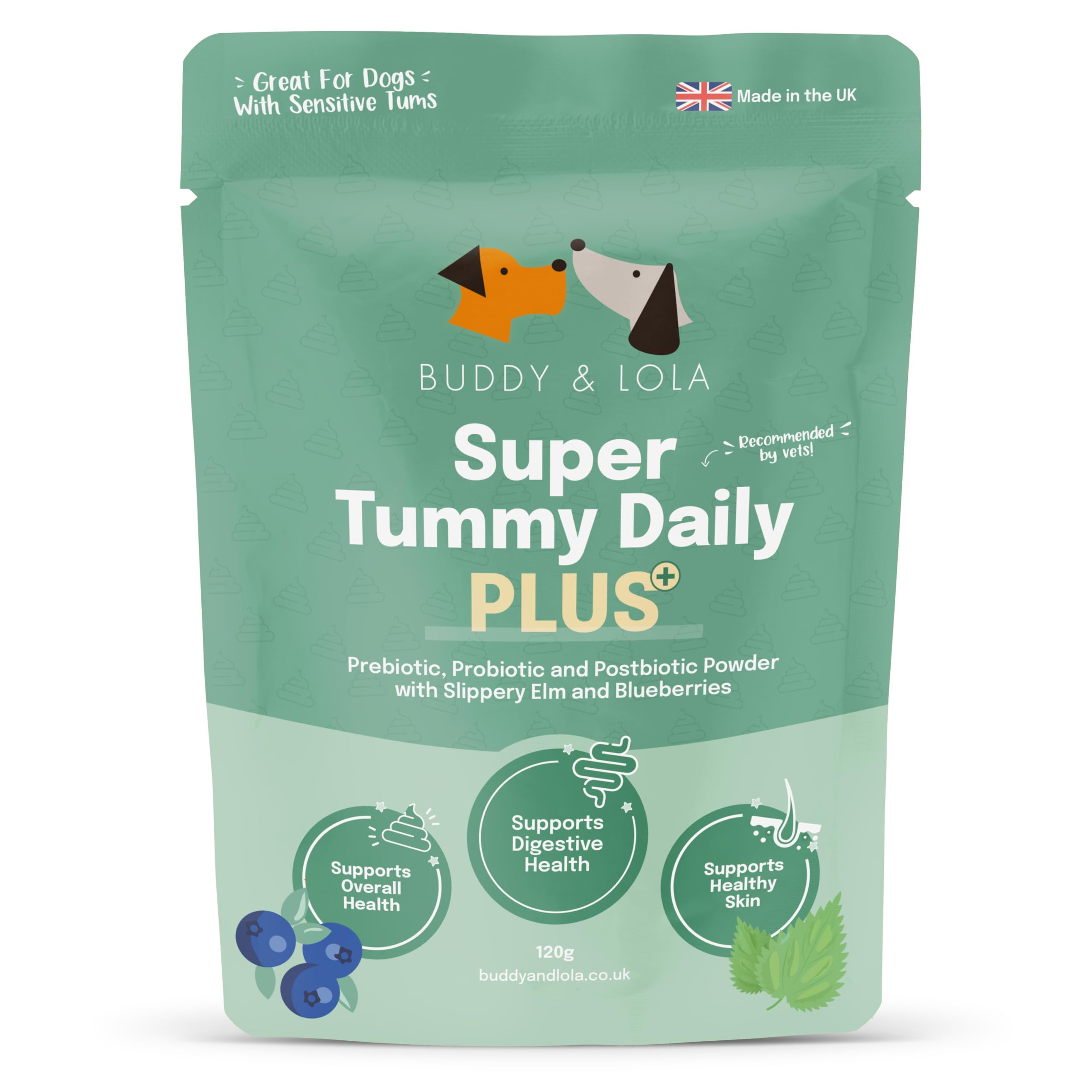 Buddy & Lola Super Tummy Daily Plus, Plain, 120g Pouch