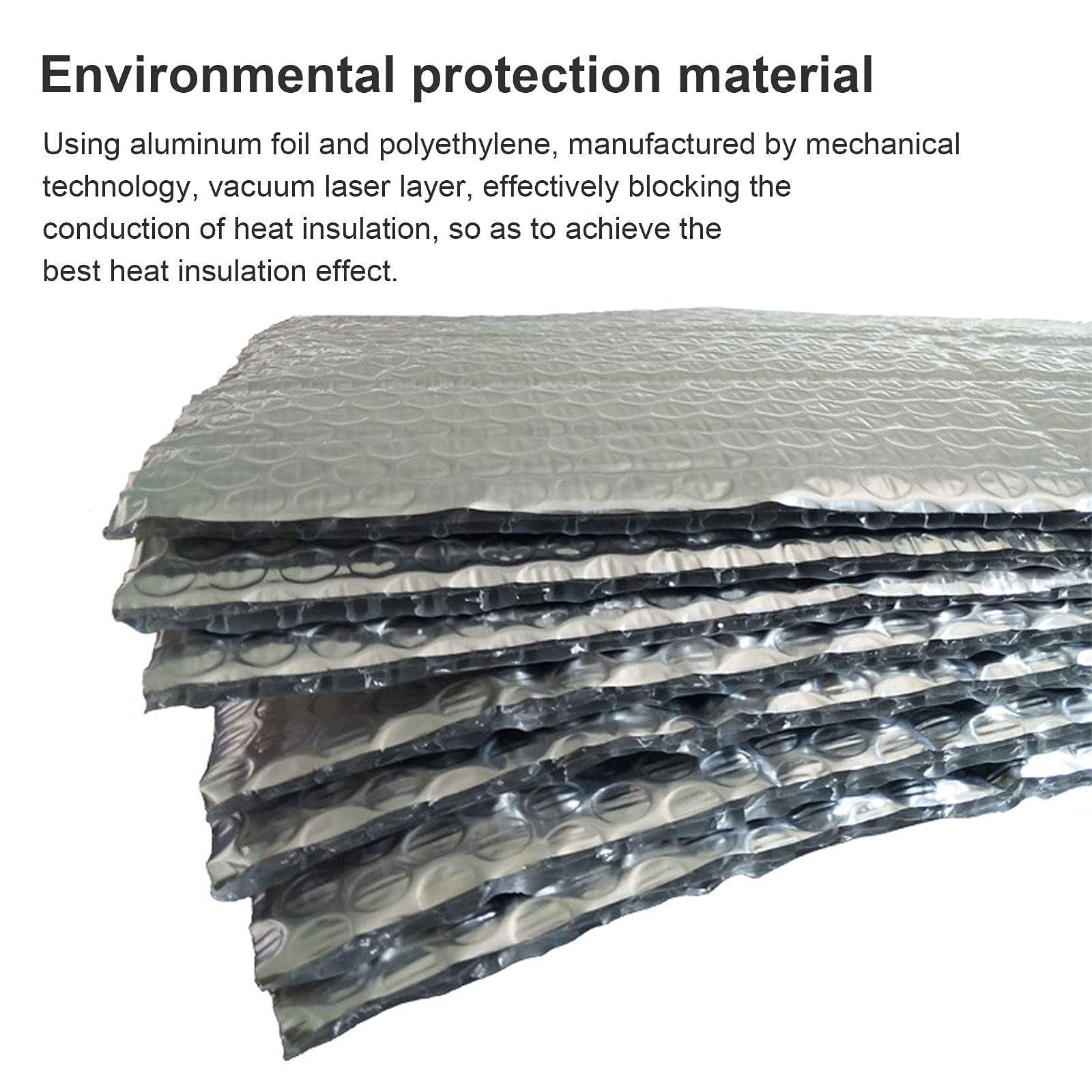 Rollo De Aislamiento De Aluminio, Lámina De Burbuja Reflectante para Radiador, Lámina De Burbuja, Aislamiento De Aluminio Doble, Membrana De Aluminio Impermeable, Reflect(1 * 20M)