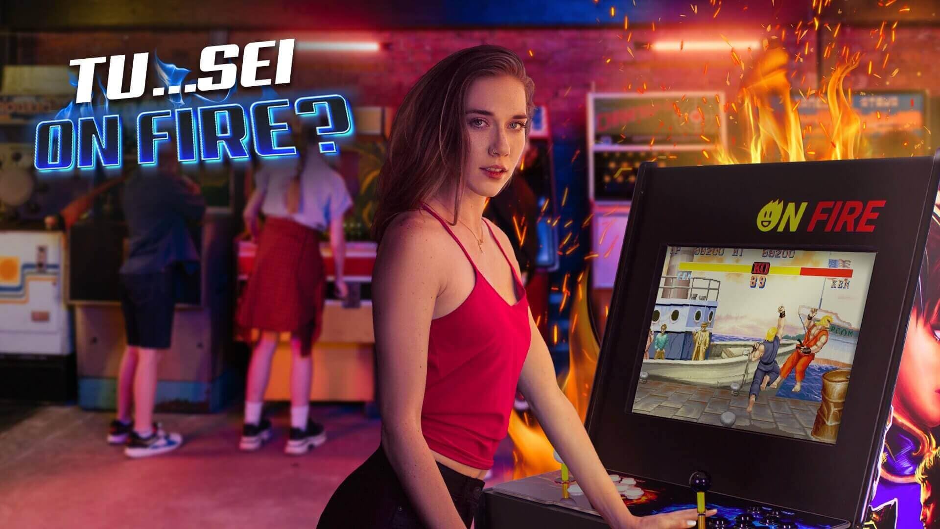 ONFIRE GAMES | PandoraBox E-SPORT | Console Arcade Standalone Con Più di 10000 Titoli Installabili Made in Italy | Tasti Personalizzabili e Controlli Arcade Classici (bianco)