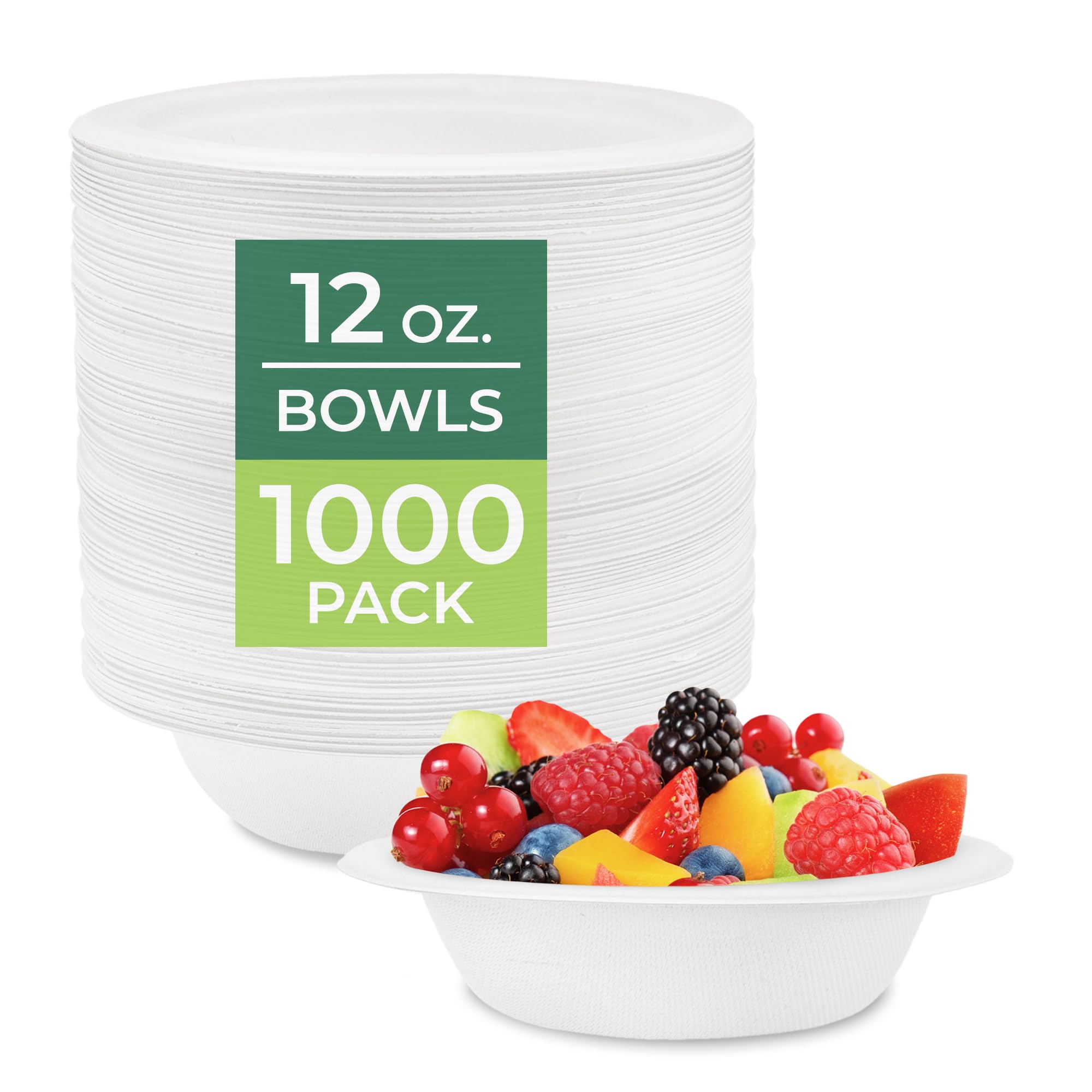 Eco-Friendly Paper Bowls - 50 Pack, Compostable! -7