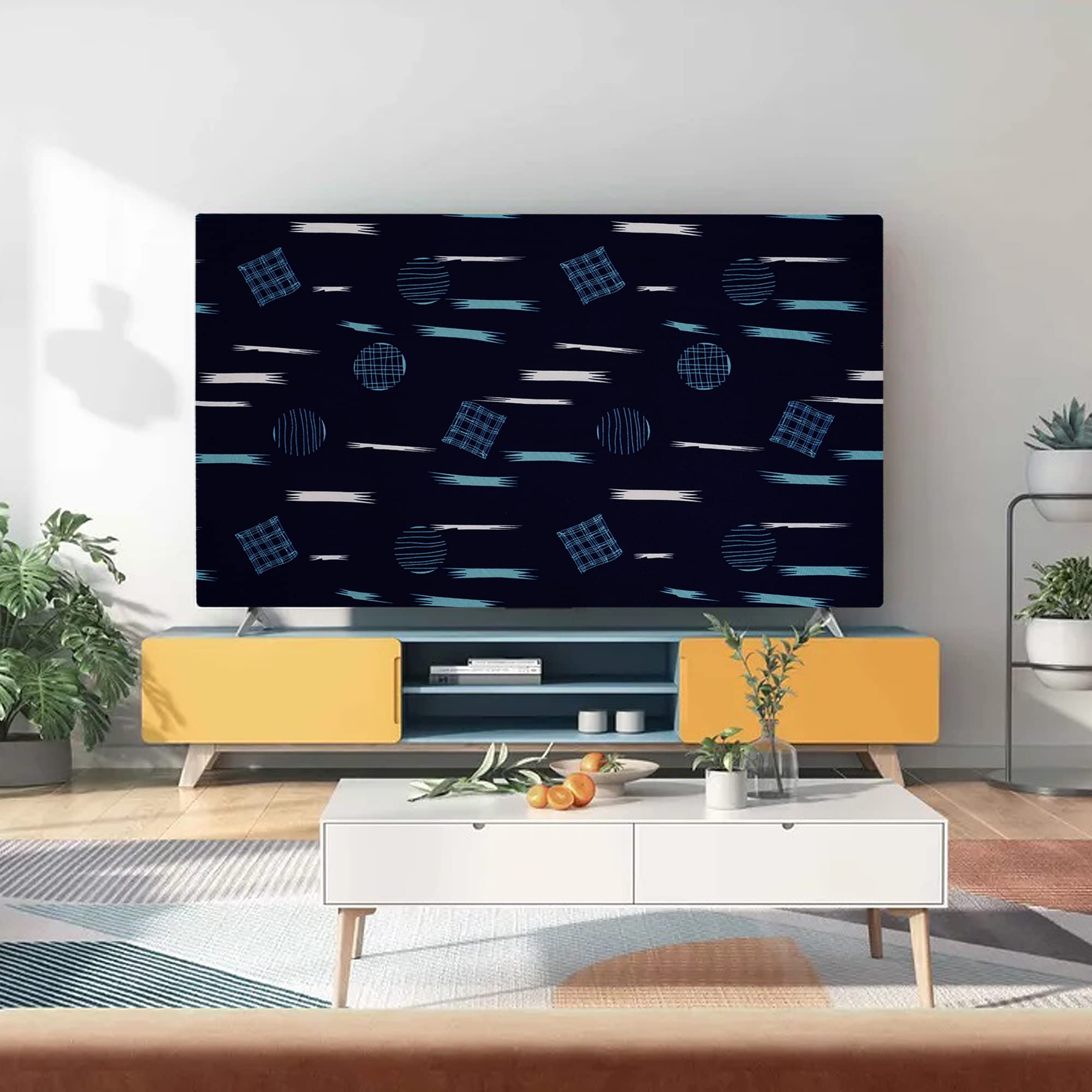 Dream Care Dustproof Printed LED, LCD TV Cover 43 inch | Screen Protector Compatible for All Brands Models (LG, Sony, Samsung, Sansui, Vu, Mi, Realme, TCL, Croma, Videocon, BPL, VW, OnePlus)