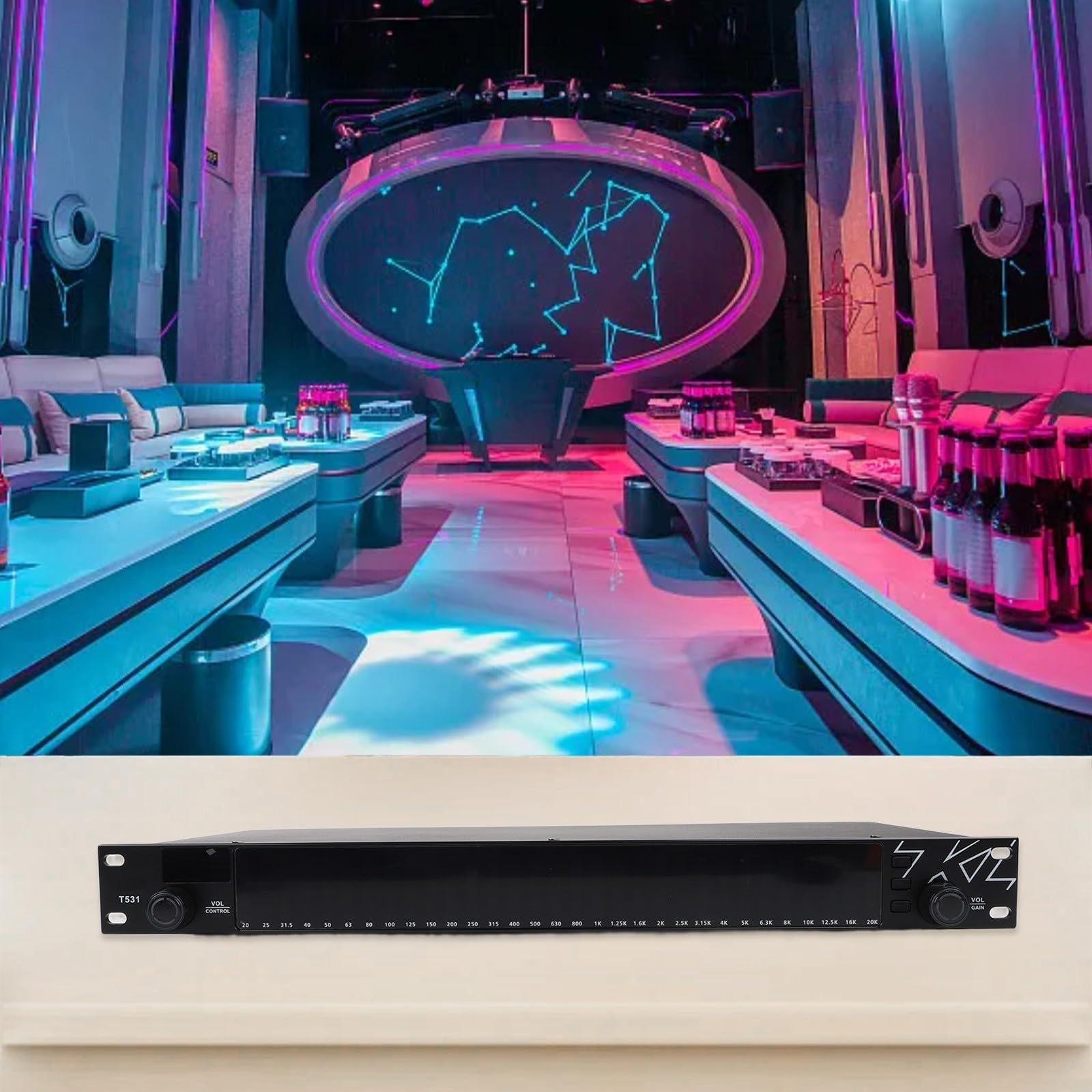 Ecualizador gráfico, música digital estéreo de 31 bandas para analizador SPECTRUM procesador de sonido para el sistema de audio doméstico KTV DJ equipo