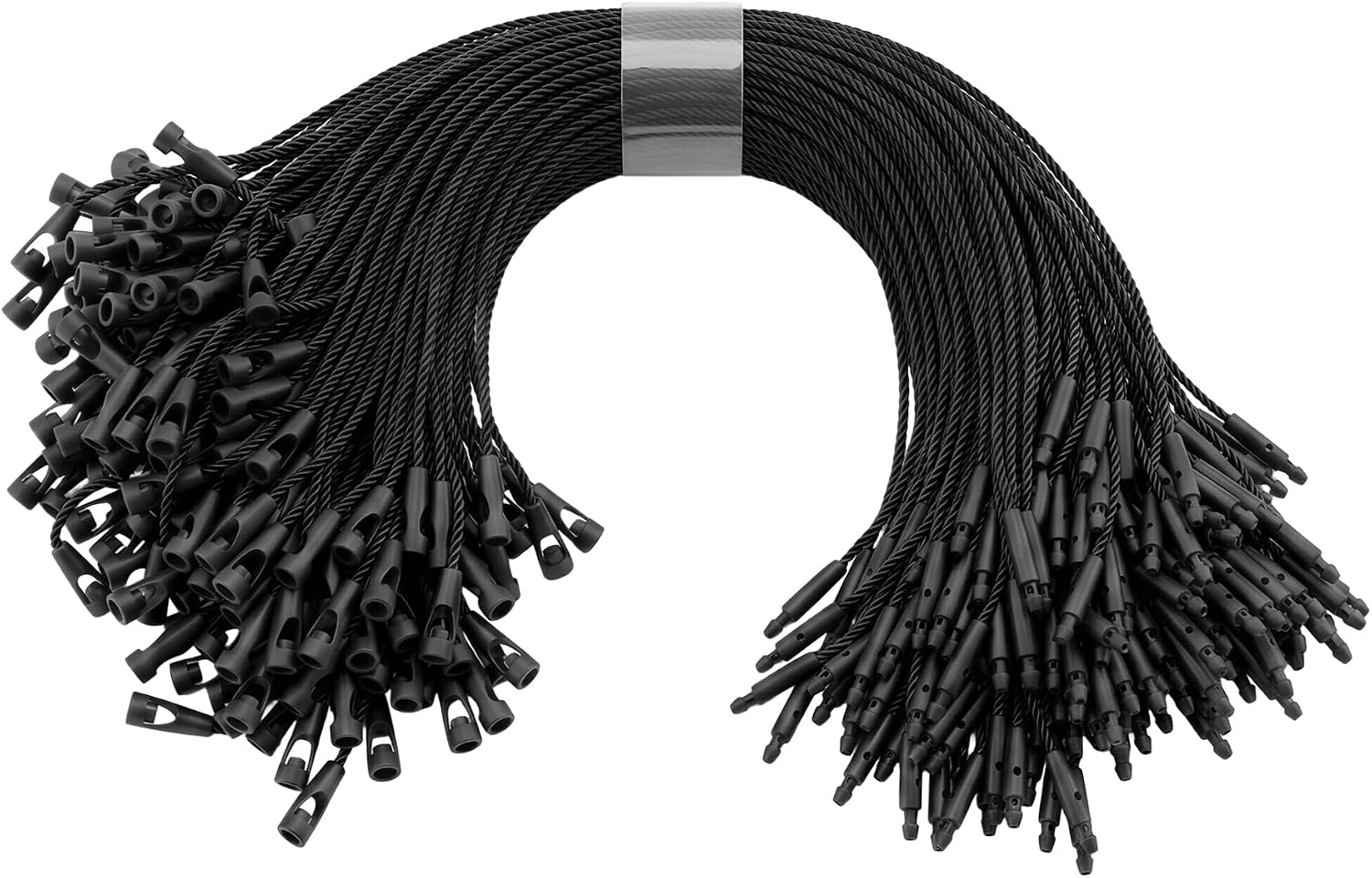200 Pcs Hang Tag String, 7.5" Red, Medium Snap Lock, Nylon