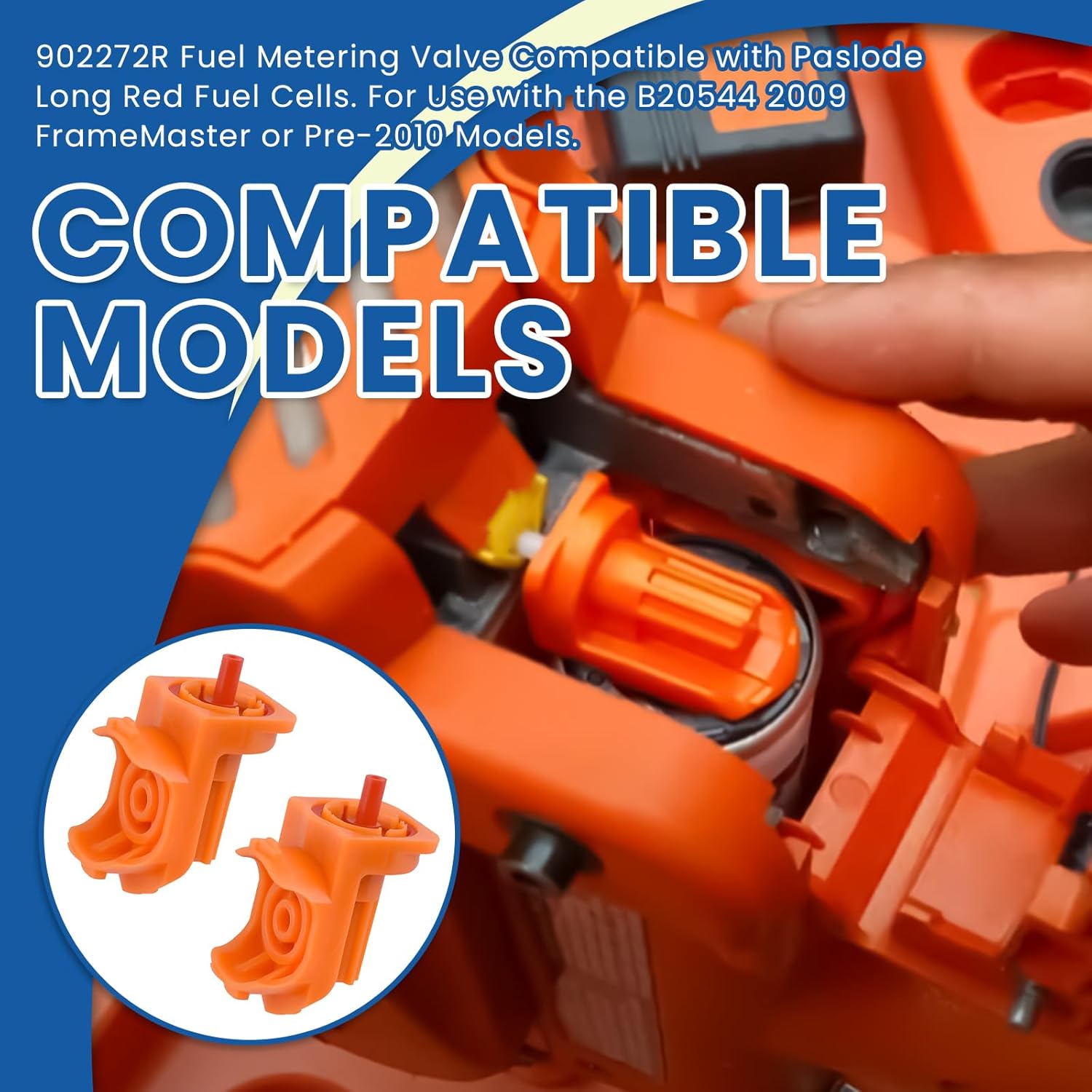 2Pcs 902272R Metering Valve Compatible with Pas-lode 900420 Nail Gun and Orange Fuel Cell, Fits for Use with the B20544 2009 FrameMaster or Pre-2010 Models (2)