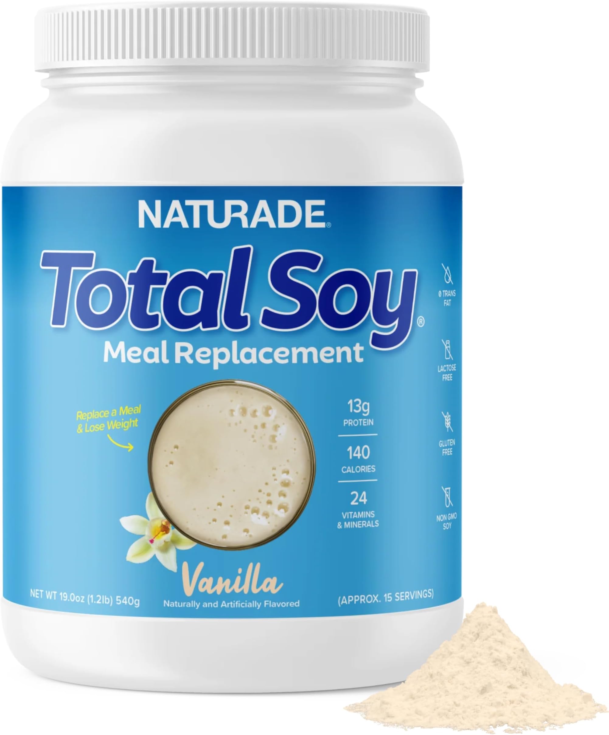 Naturade Meal Replacement Vanilla Total Soy , 1 lb