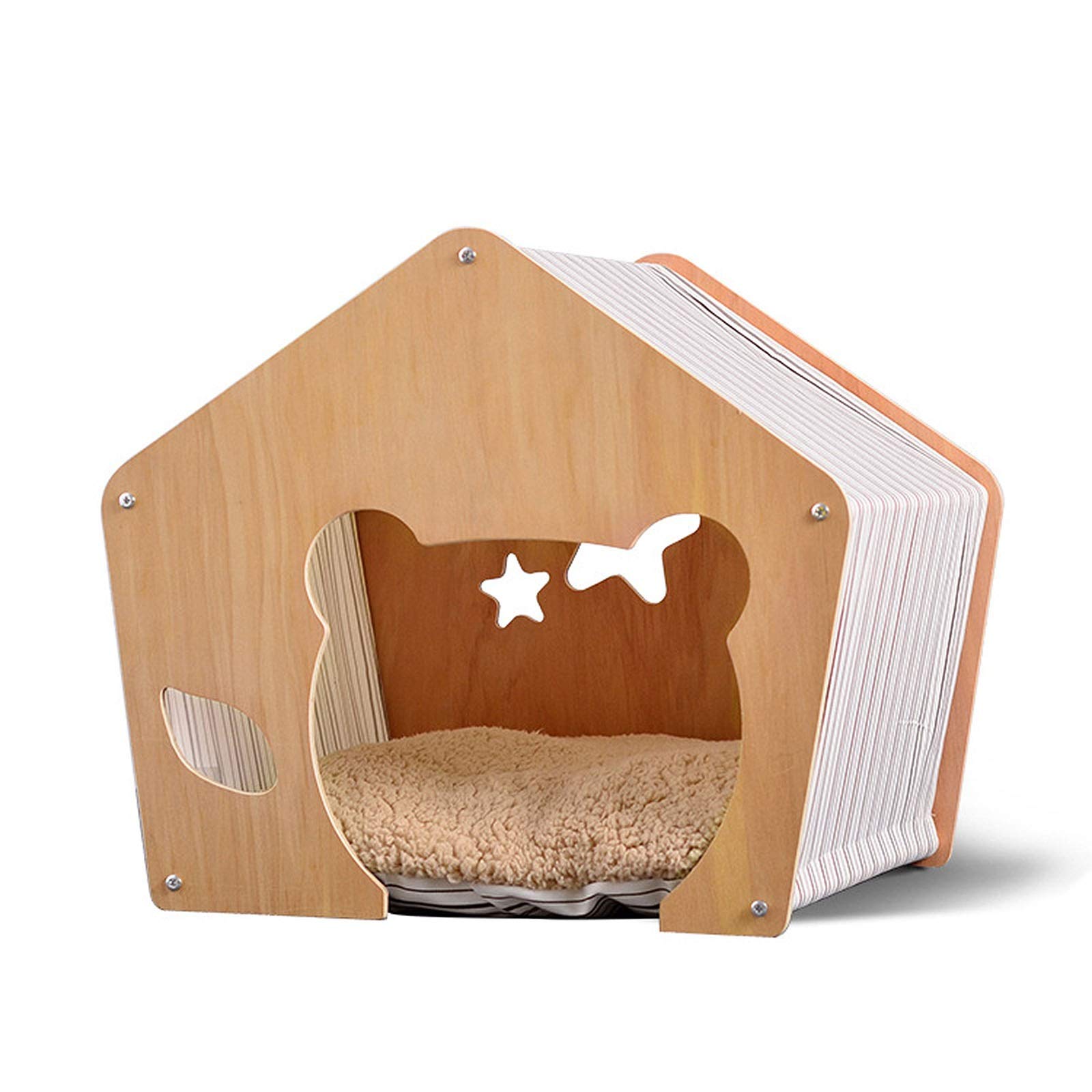 Lit tente pour chat et petit chien 57x47x50cm avec coussin lavable en microfibre