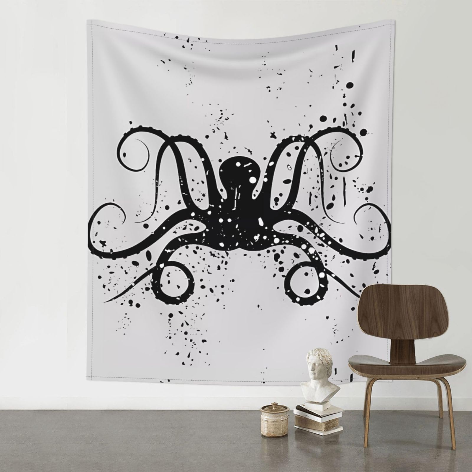 WHJSHOP Octopus Prints Original Wall Tapestry 60x51in – Boho Throw Blanket for Dorm Decor, Beach Picnic, & Bedroom Layering