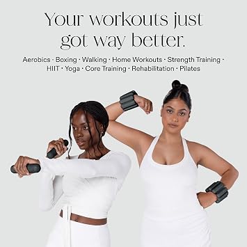 Bangles Wrist & Ankle Weights 2 Pound Pair and Bala Bars Dumbbell Set 2 Pound Wearable Ankle Weights & Hand Weights for Fitness, Yoga & Strength Training