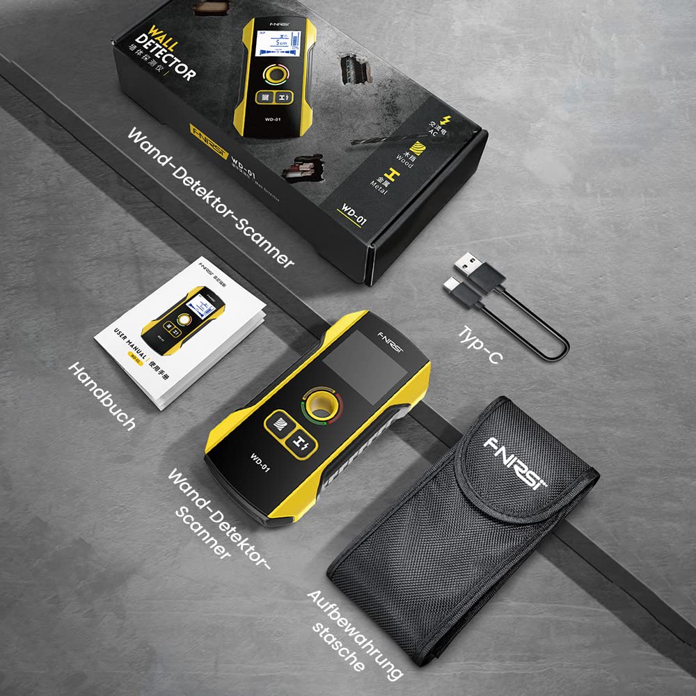 Trovatore di cavi 6 in 1 – Rilevatore di cavi Stud Finder Rilevatore di cavi con display LCD e indicazione vocale per tensione AC, metallo, legno