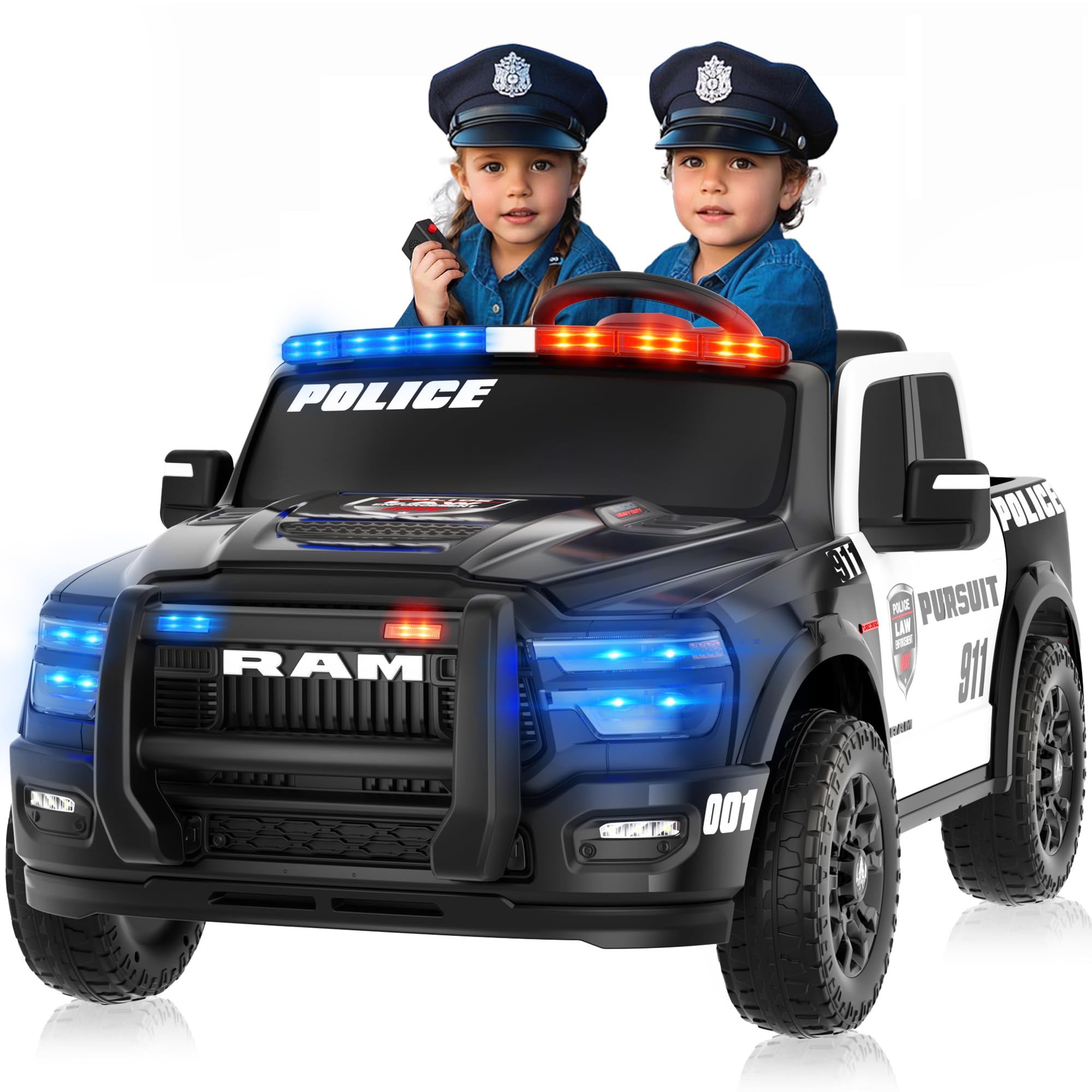 Amazon.com: YunTopKids Licensed RAM 2500 Police Car 24V Ride on