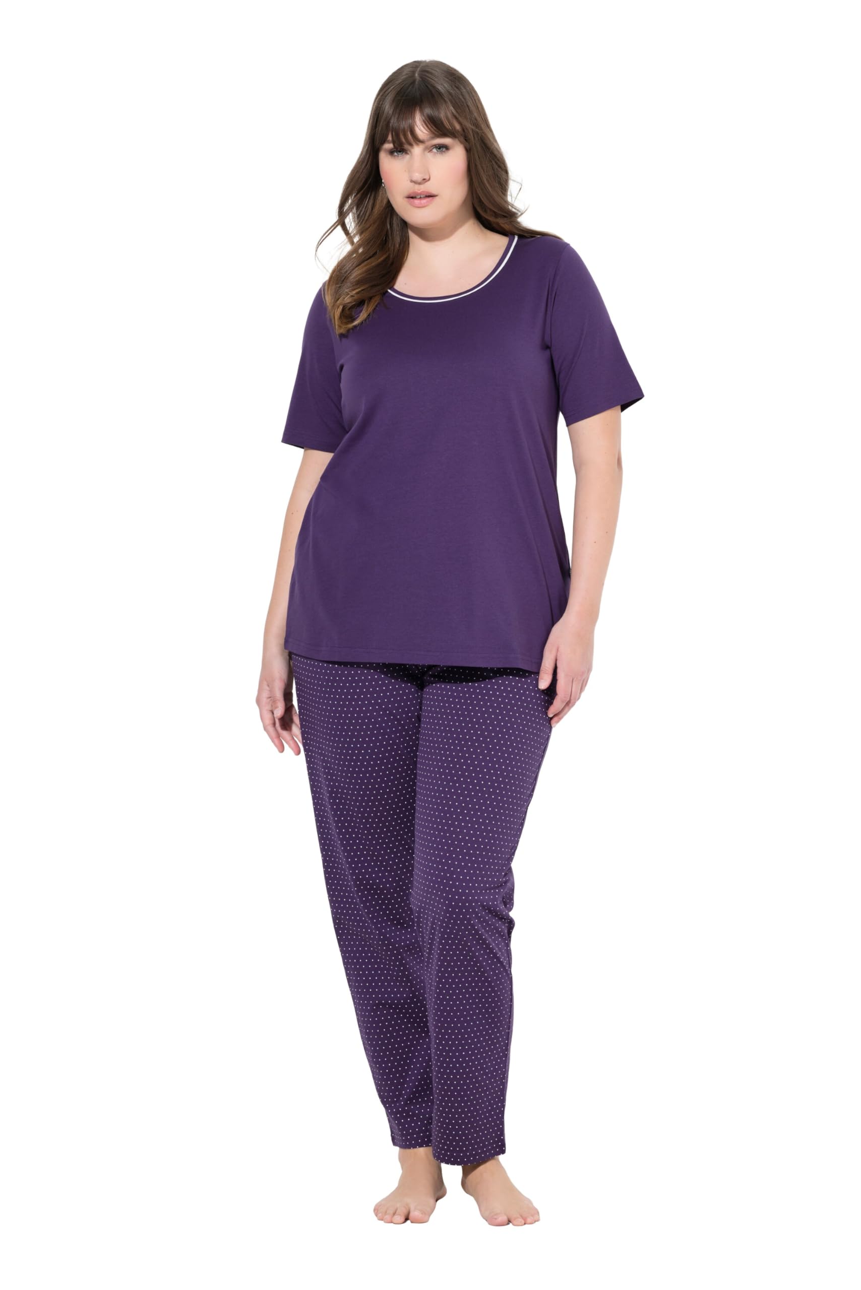 Ulla Popken Womenswear Pyjamas Aubergine 50+