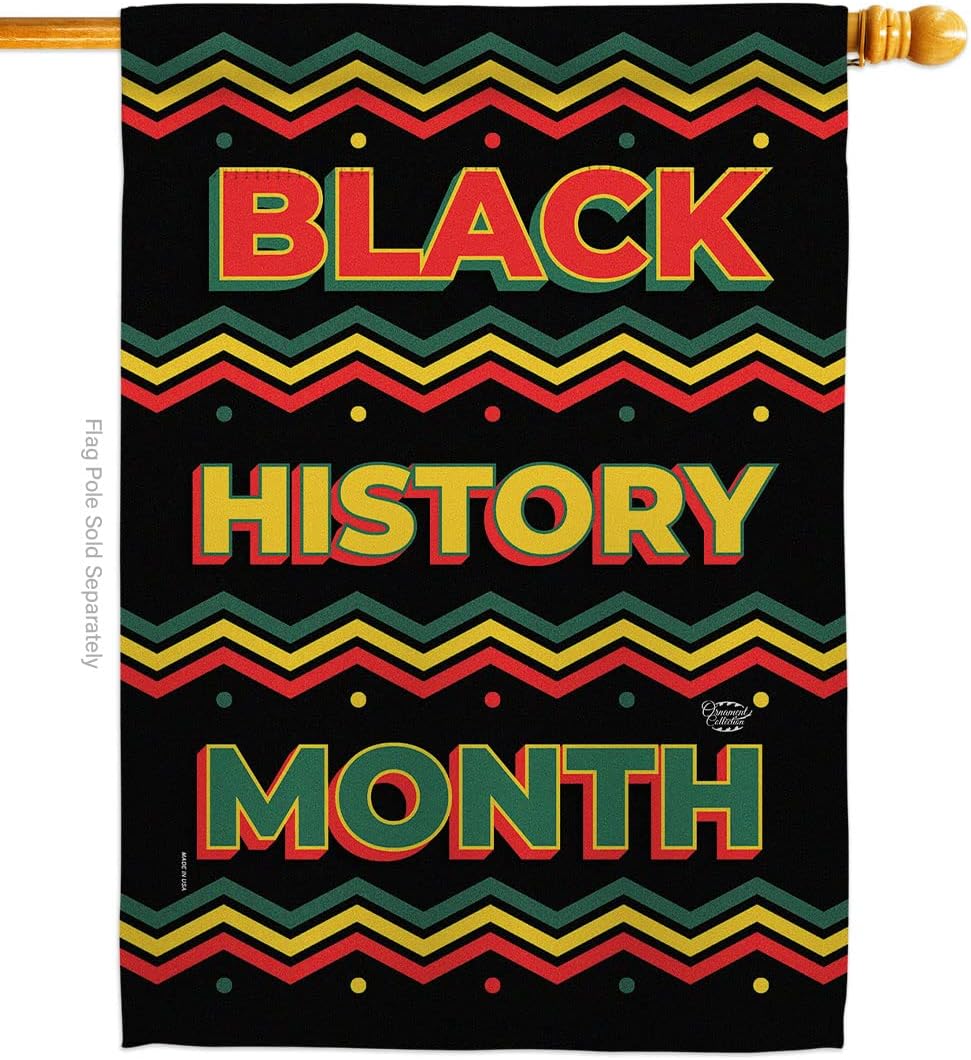 Black History Month House Flag - Lives Matter BLMCelebrates African Americans Heritage - Decoration Banner Small Garden Yard Gift Double-Sided Made in USA 28 X 40