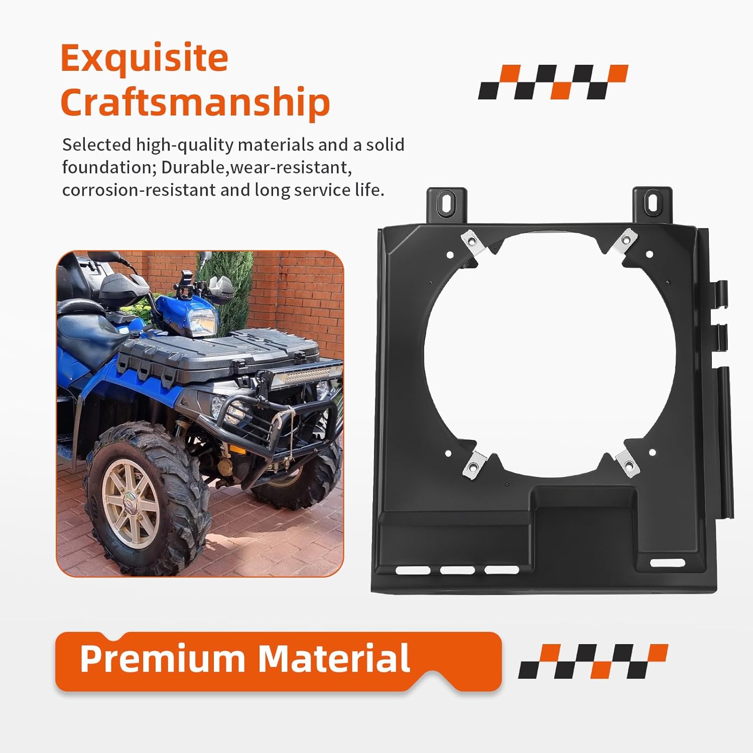 Radiator Fan Shroud With Screw For Polaris Sportsman Magnum Xpedition Diesel 400 425 455 500 2000-2008 5433059