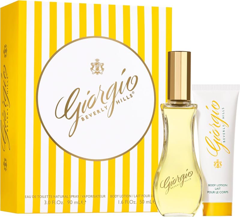 Set de regalo de eau de toilette de 2 piezas para mujer, 3.0 fl oz | Set de regalo de perfume floral para mujer con eau de toilette spray y leche corporal.