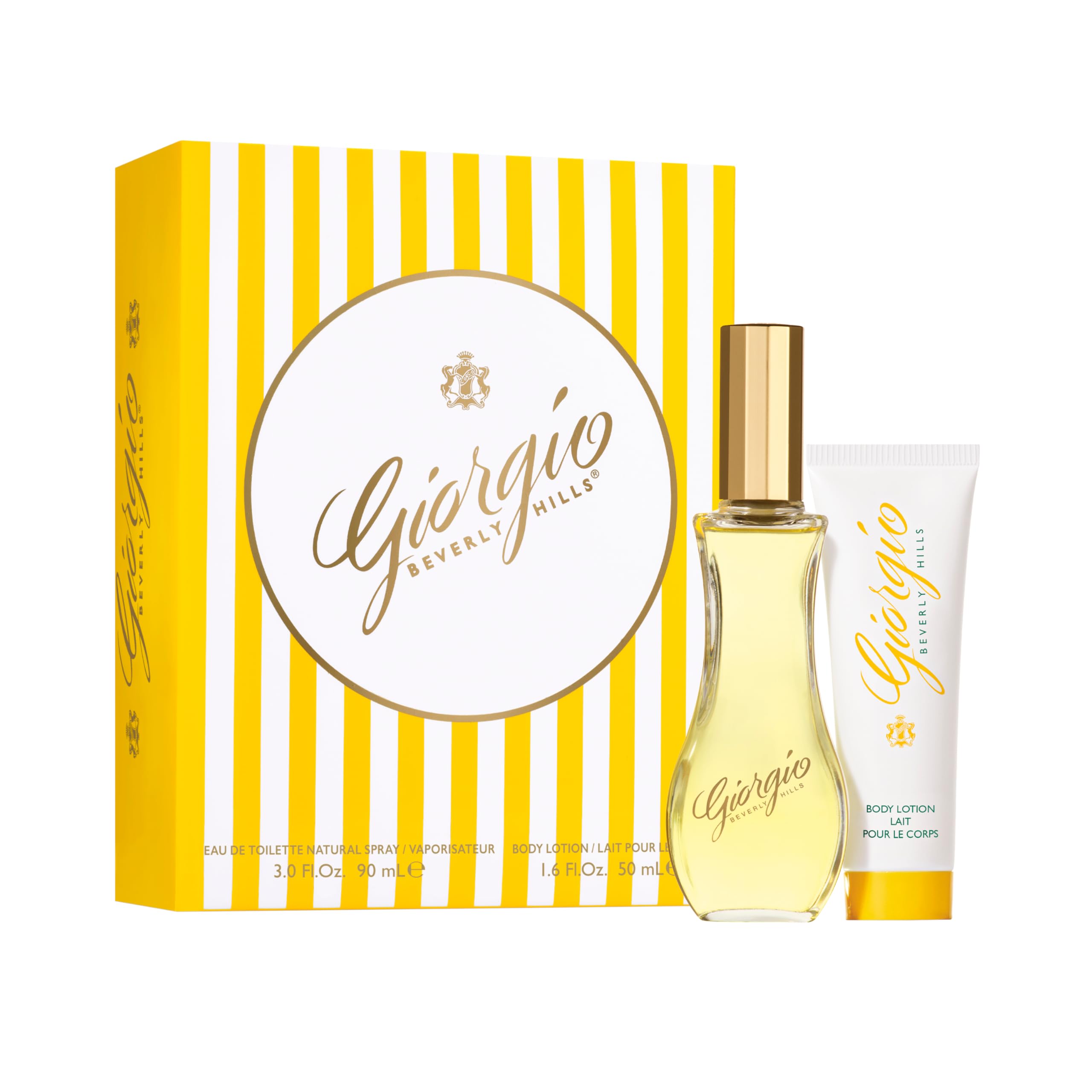 Giorgio Beverly Hills - Set Regalo: Eau de Toilette Spray, Profumo Floreale 90 ml + Crema Corpo 50ml, Regalo per Donna