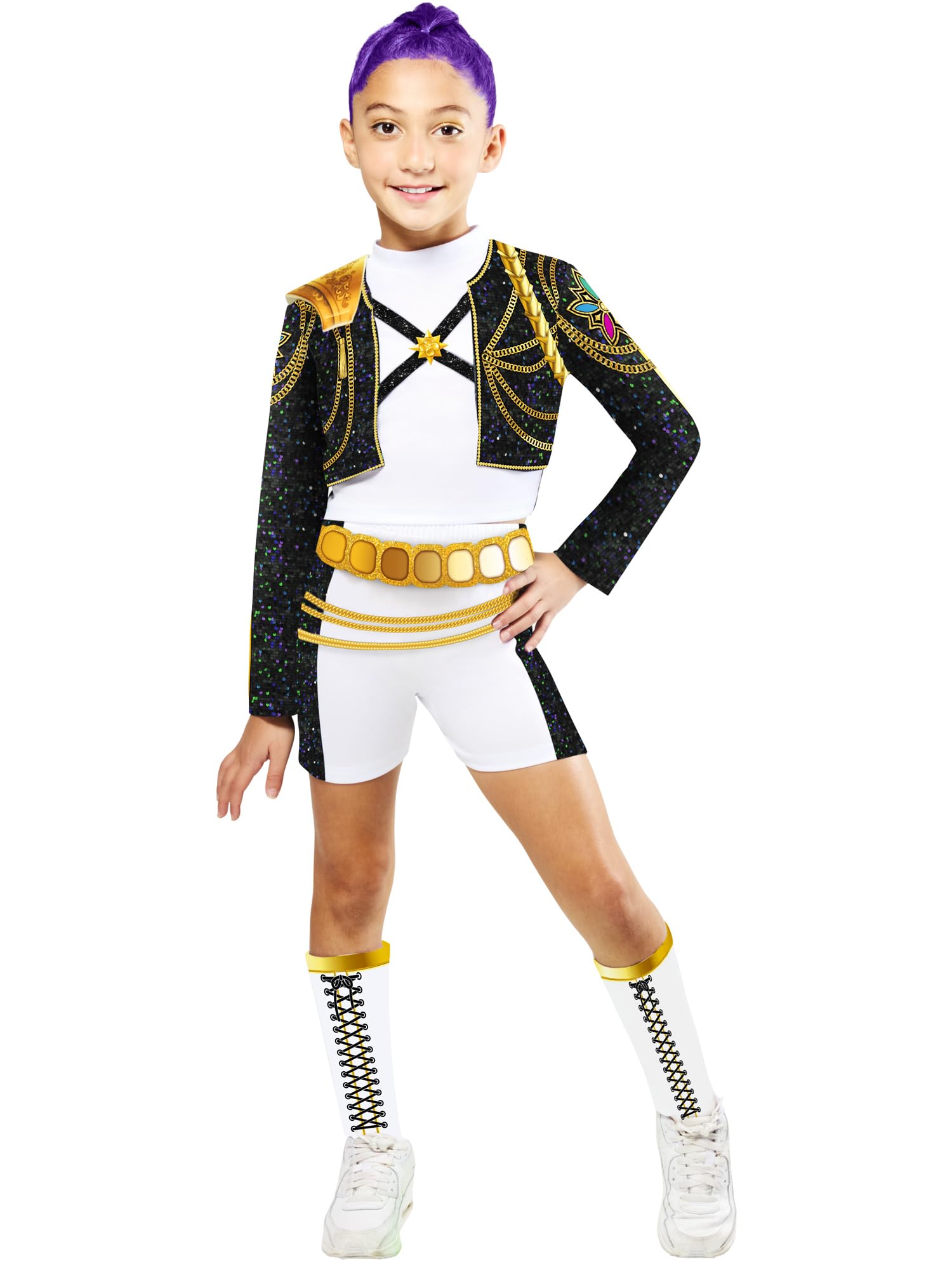 Rubies Official Netflix K-Pop Demon Hunters Rumi Golden Hybrid Child Costume, Kids Fancy Dress