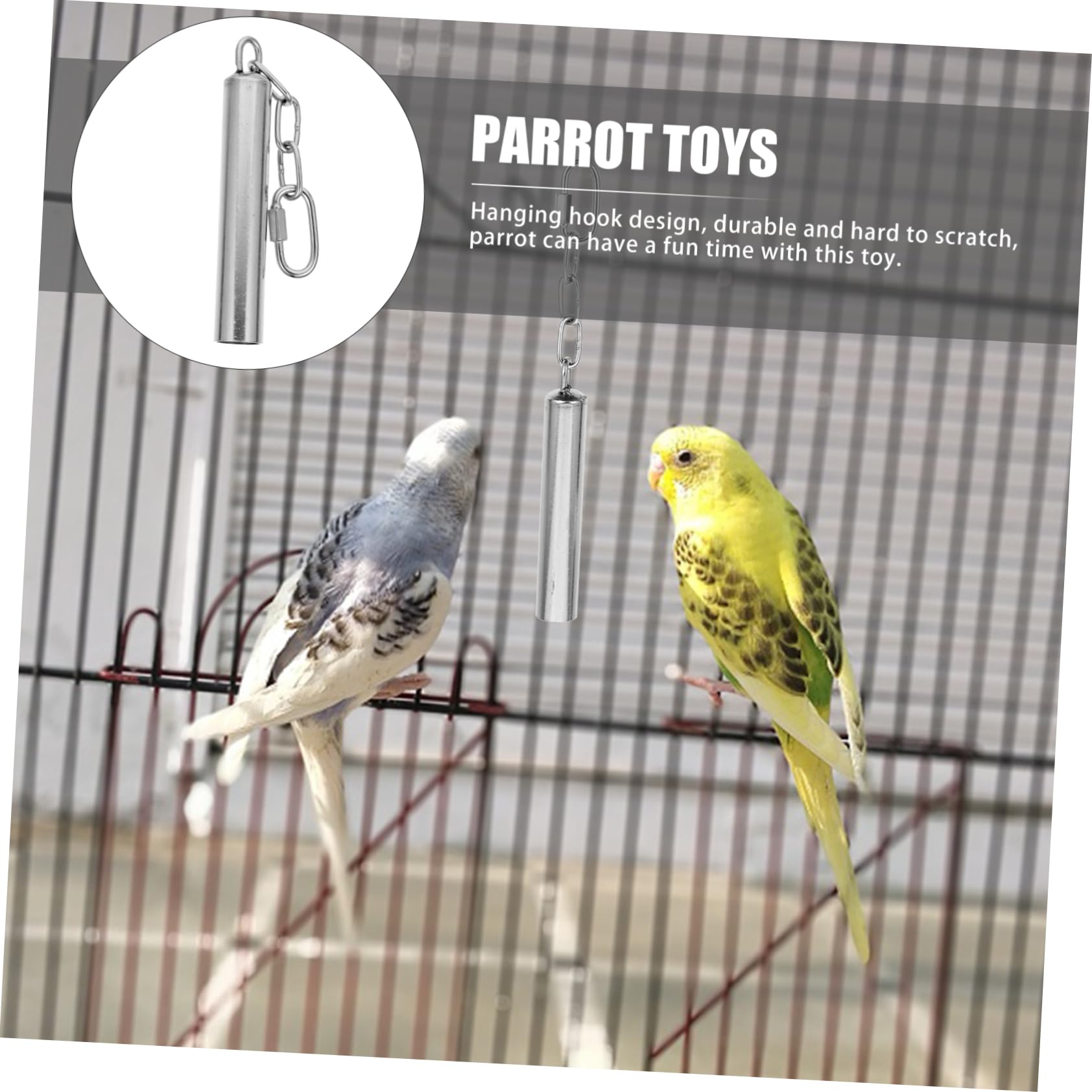 VANZACK 3stücke Vogelspielzeug Mit Edelstahlglocke Für Sittiche Und Papageien Und Sicheres Spielzeug Aktivität Und Ihres Für Vogelkäfige Dekoration